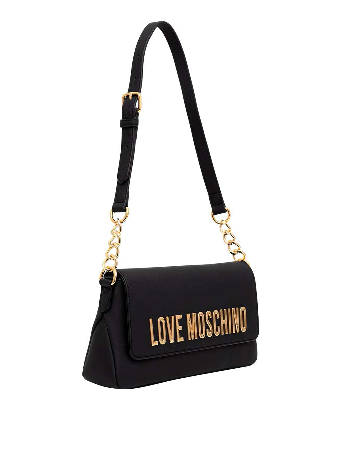 MOSCHINO PRECOLLECTION Moschino Borsa A Mano Logo Frontale Nero Nero/oro