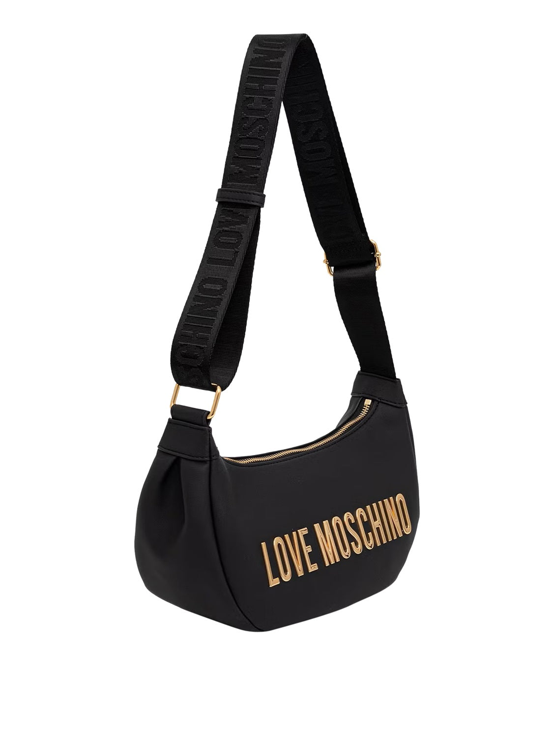 MOSCHINO PRECOLLECTION Moschino Borsa A Tracolla Logo Frontale Nero Nero/oro