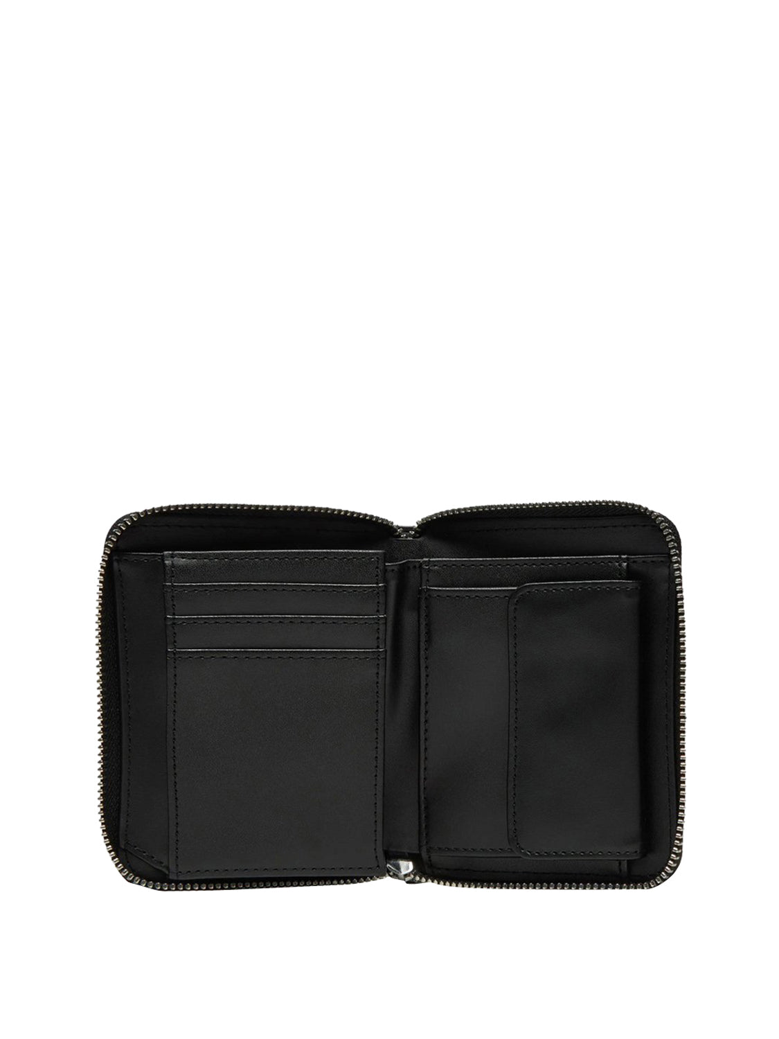 MOSCHINO PRECOLLECTION Moschino Portafoglio Logo Frontale Nero Nero/Nickel