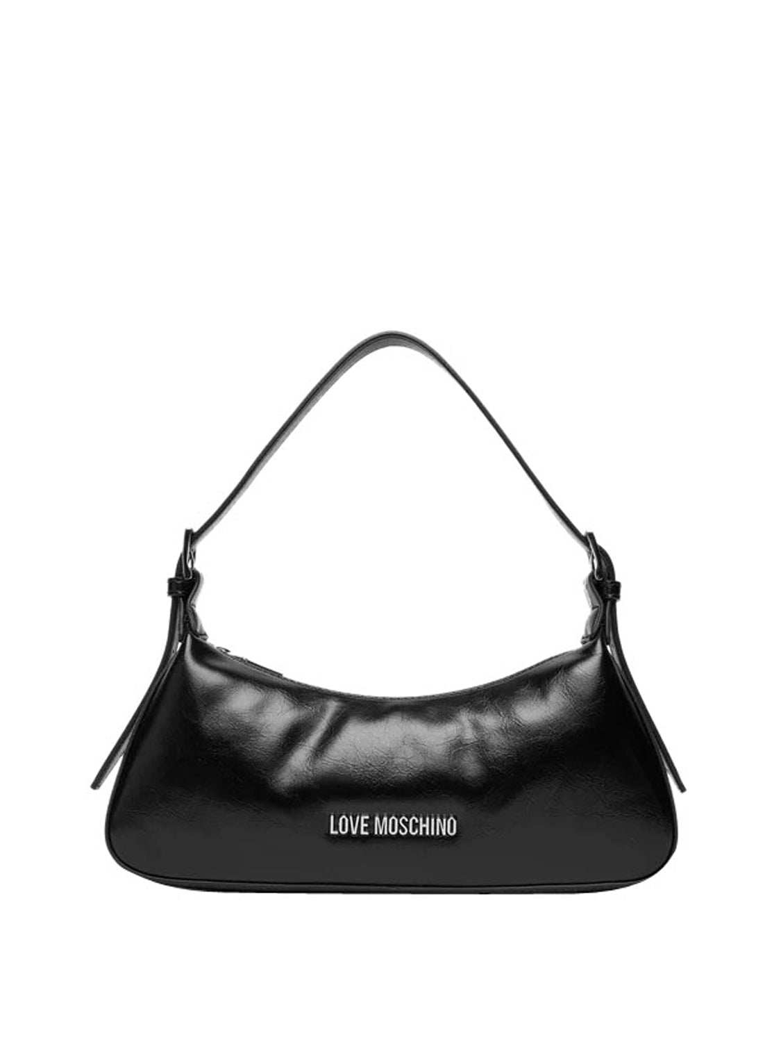 MOSCHINO STC Borsa Pu Baguette Moschino - Nero/Argento Nero/nikel