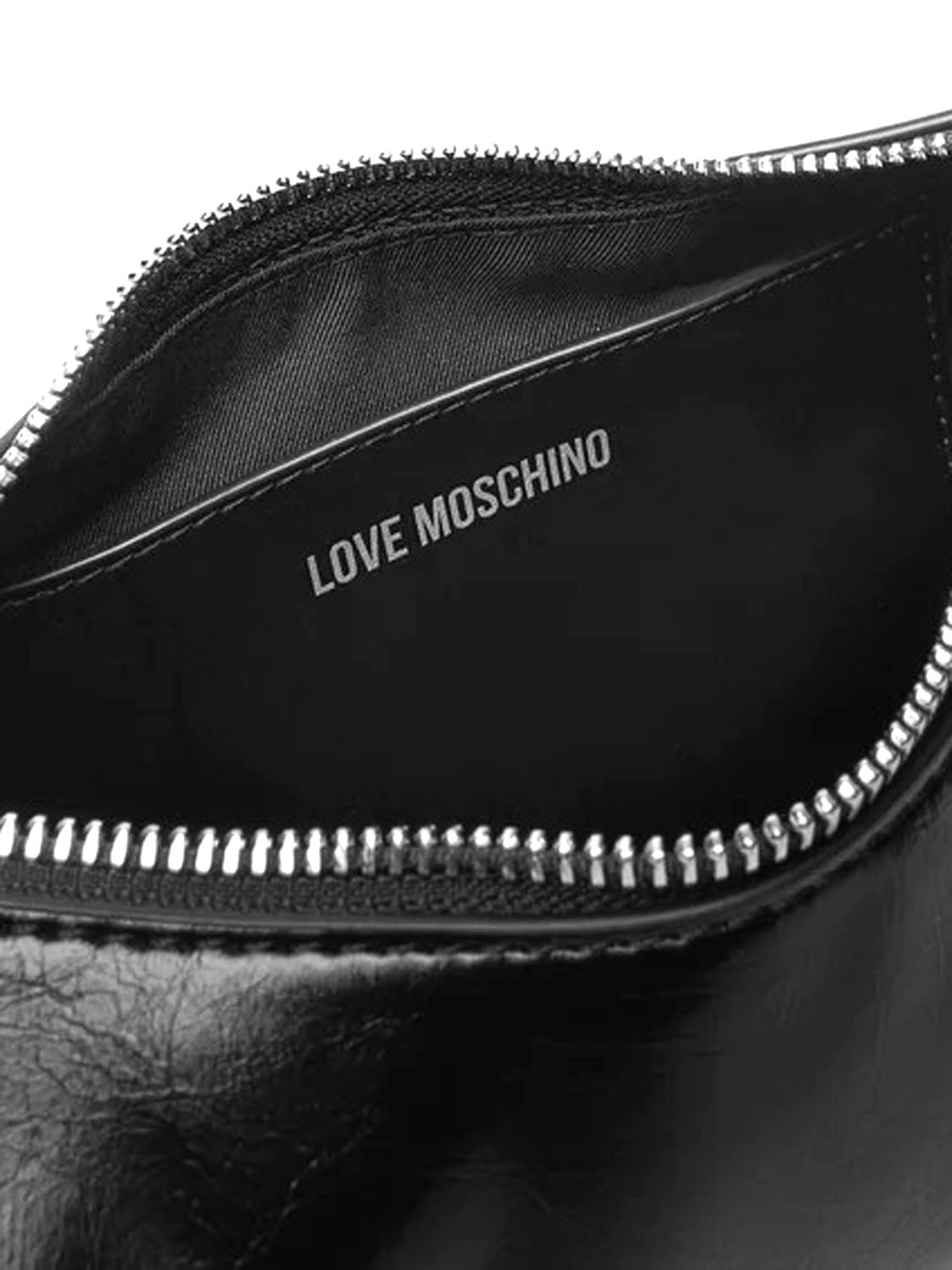 MOSCHINO STC Borsa Pu Baguette Moschino - Nero/Argento Nero/nikel