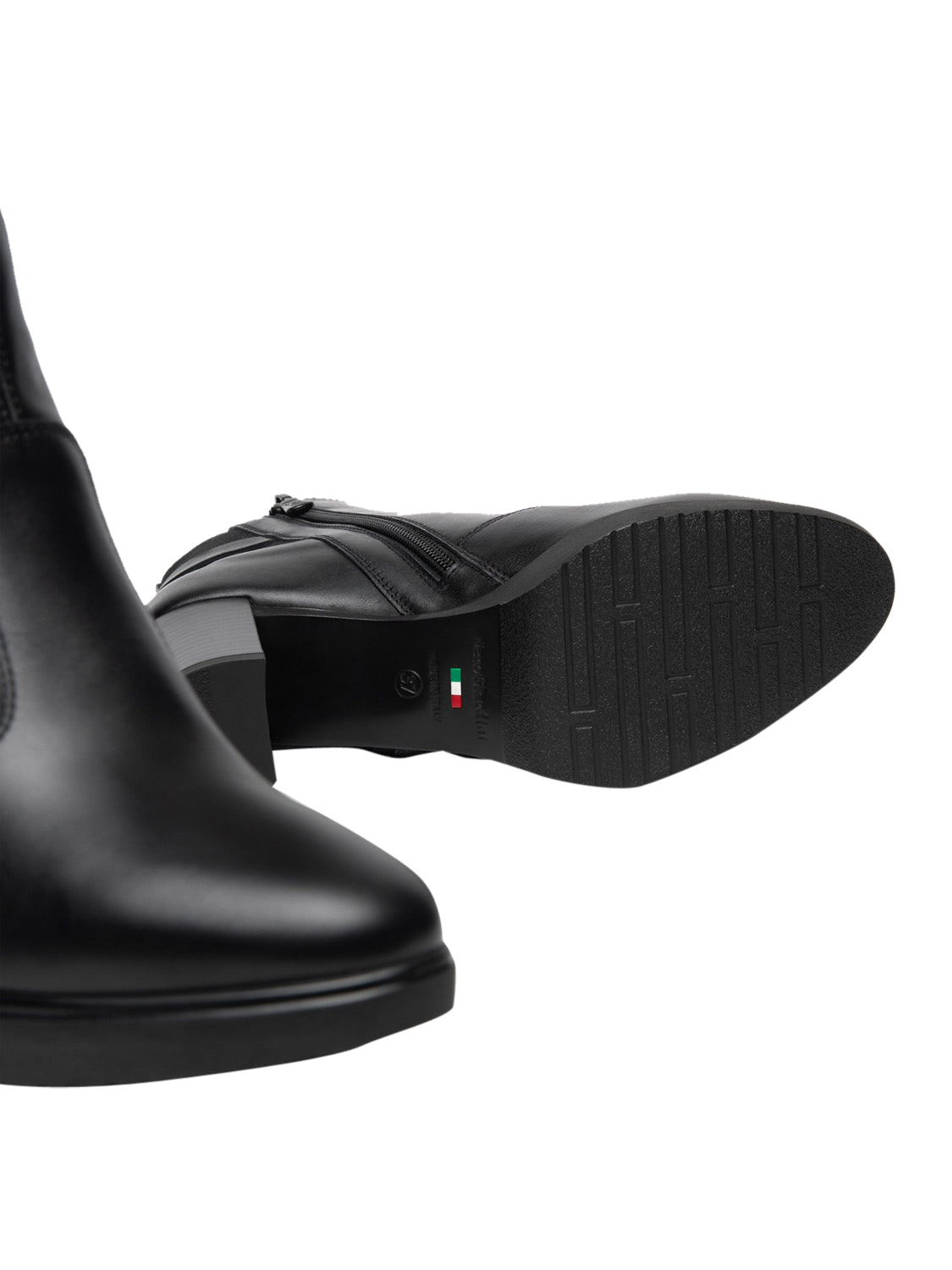 NERO GIARDINI Nero Giardini Tronchetti Donna in Pelle e Tessuto Nero Nero