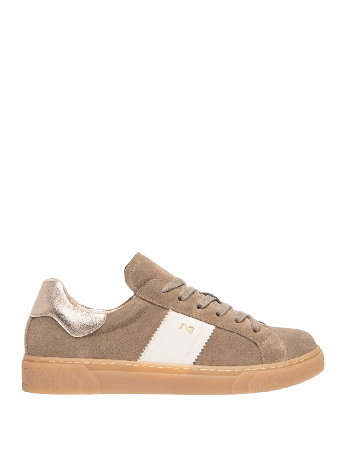NERO GIARDINI Sneakers in Suede e Pelle Nero Giardini - Beige Castoro