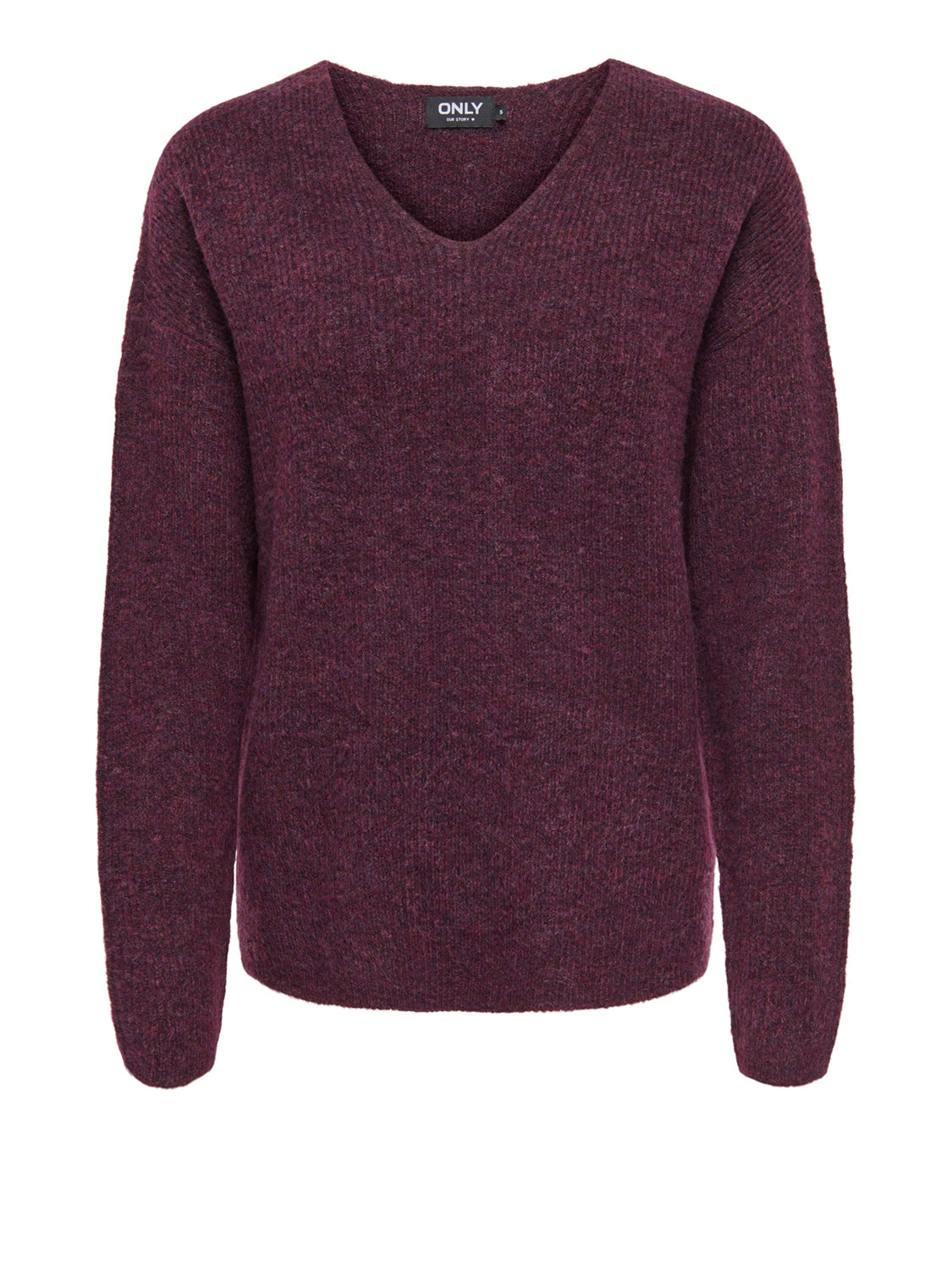 ONLY DROP4 Maglione Only Onlcamilla V-Neck L/S Knt Noos - Vino PURPLE
