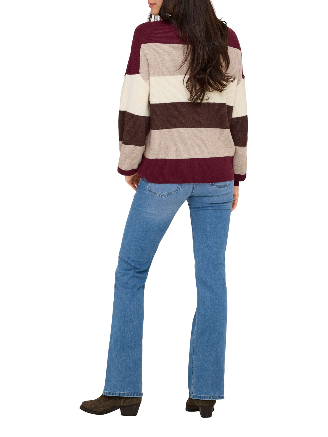 ONLY DROP4 Only Maglione Onlatia L/S Stripe Multicolore PURPLE