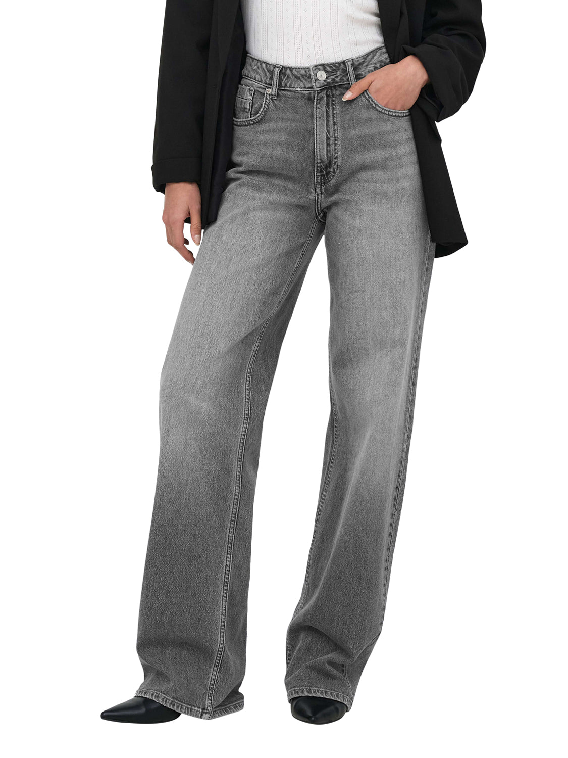ONLY DROP4 Only Jeans Onljuicy Hw Wide Dnm Tai870 - Grigio GREY