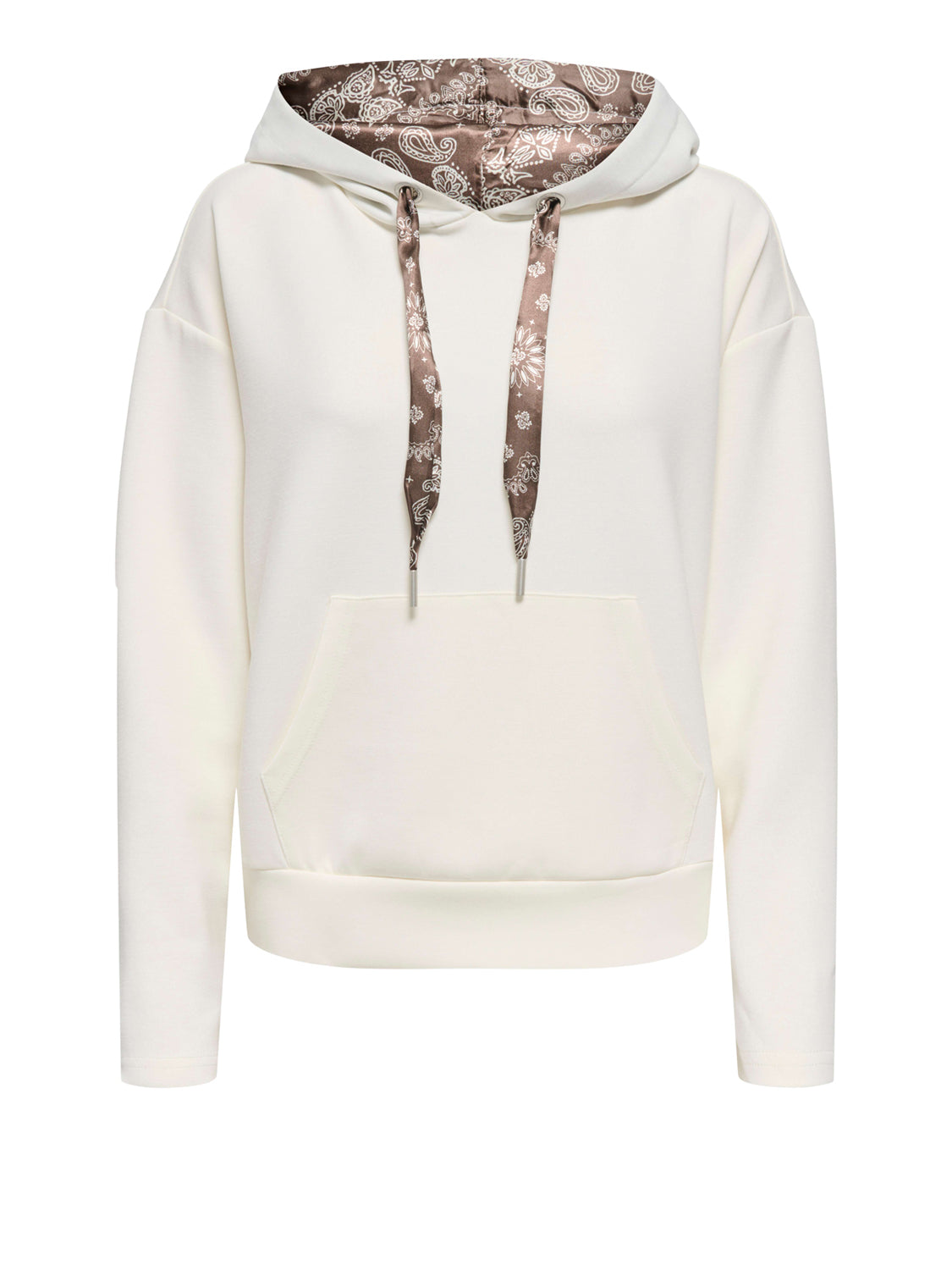 ONLY DROP4 Only Felpa Onlscarlet New String Hood - Bianco WHITE