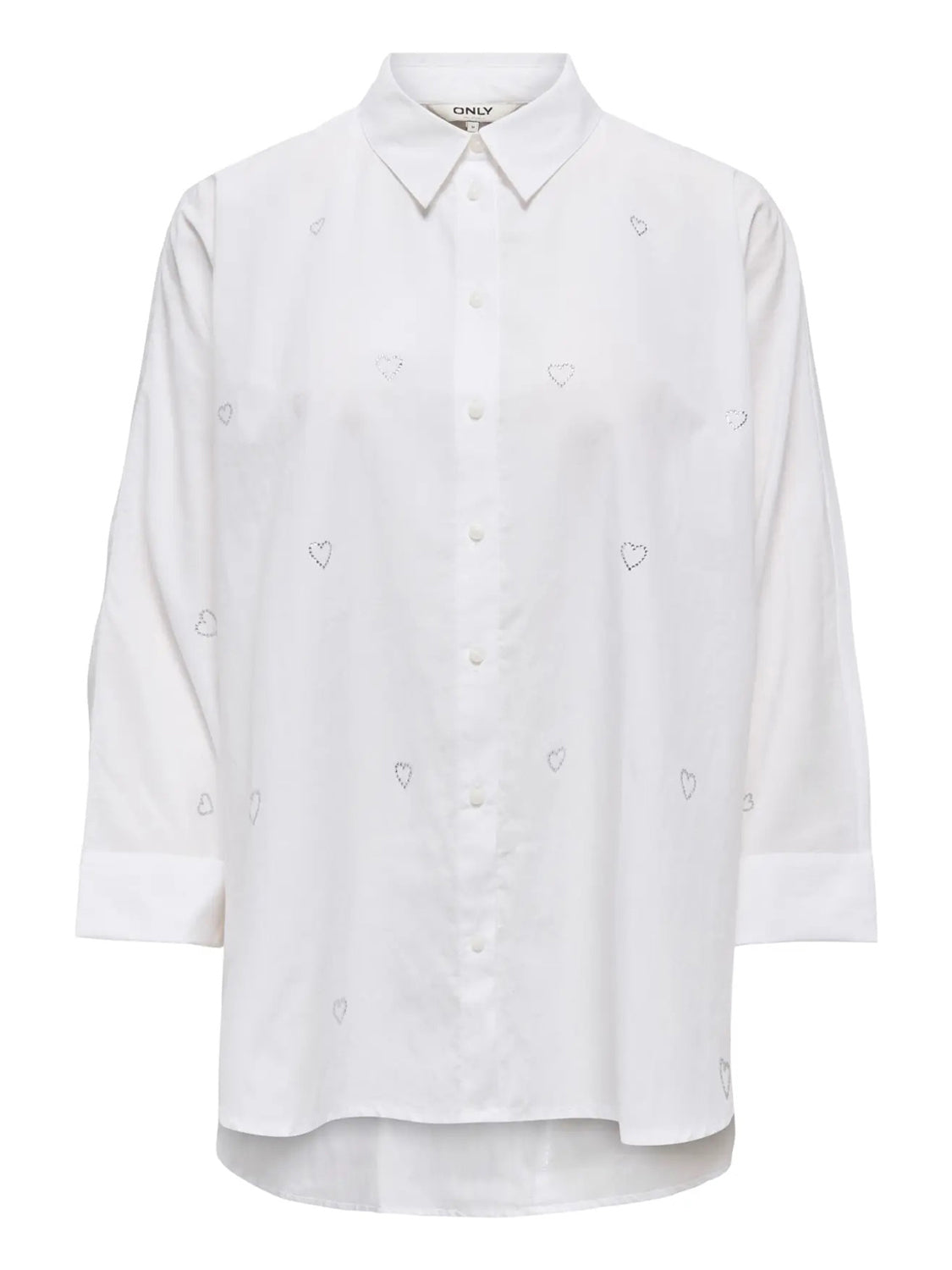 ONLY DROP4 Camicia Only New Sarah Grace Heart Bianco WHITE