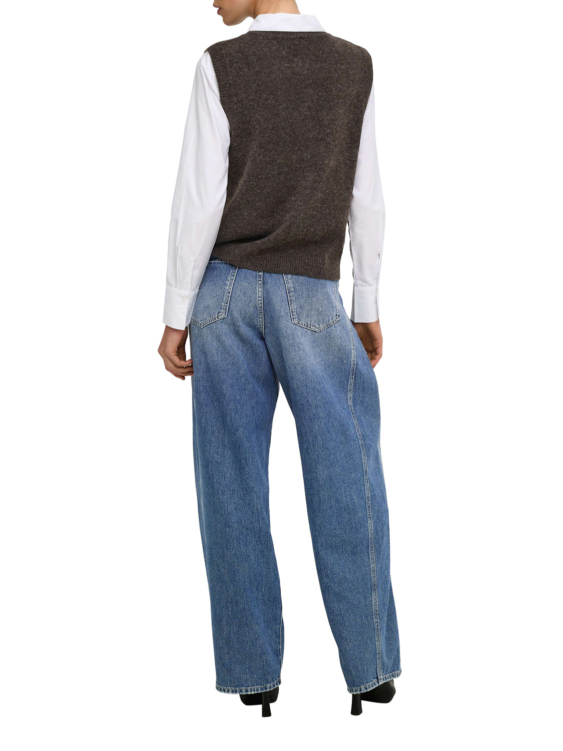 ONLY DROP4 Gilet Only Onlolivia Sl Button - Grigio GREY