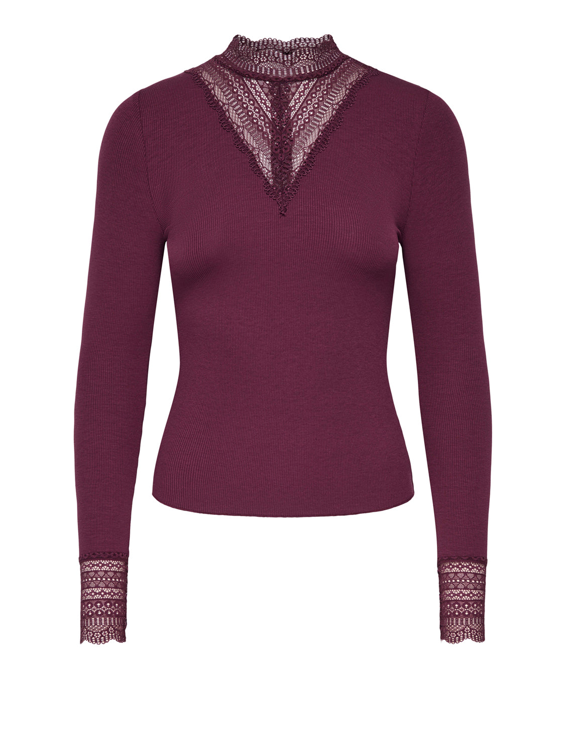 ONLY DROP5 Maglia Only Onltilde - Bordeaux PURPLE
