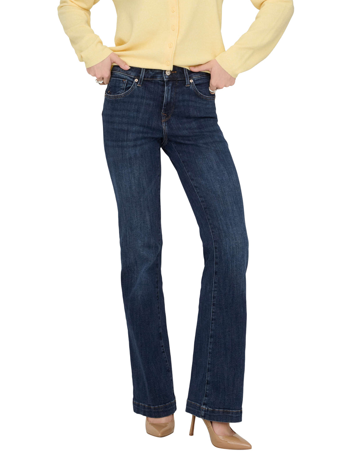 ONLY DROP5 Only Jeans Onlpower Md Flared Pushup Dnm Gen332Noos Denim BLUE