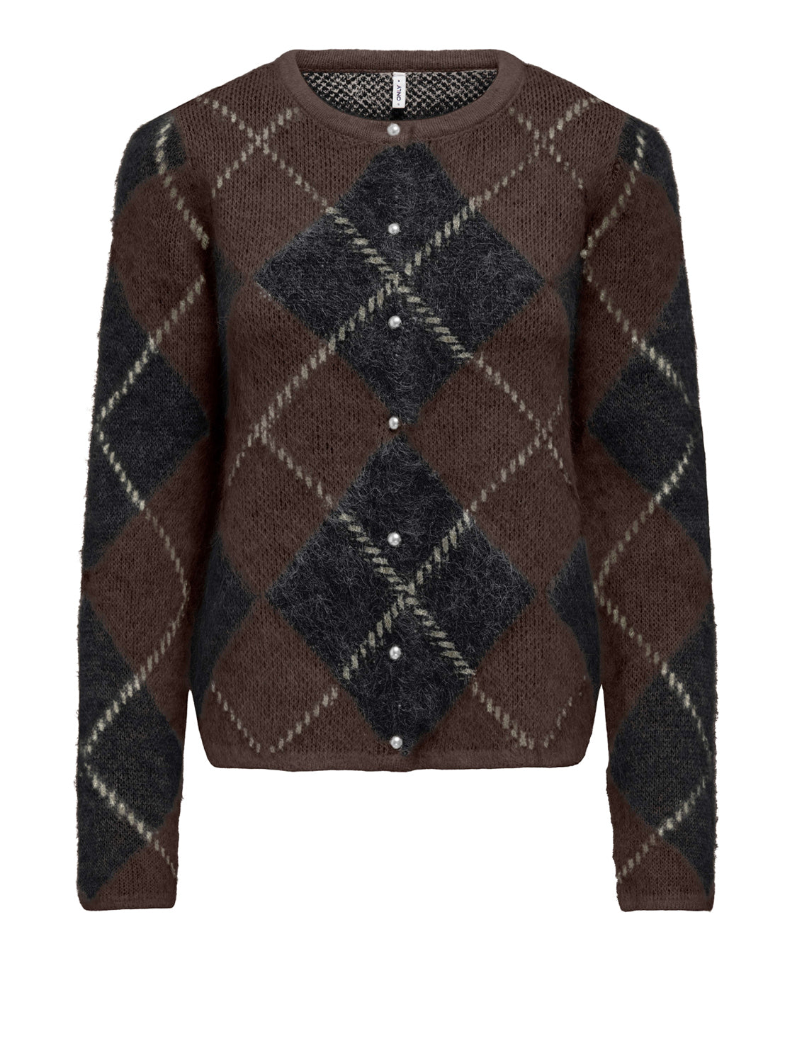 ONLY DROP5 Only Cardigan Onlnoeme Ls O-Neck Knt - Marrone BROWN