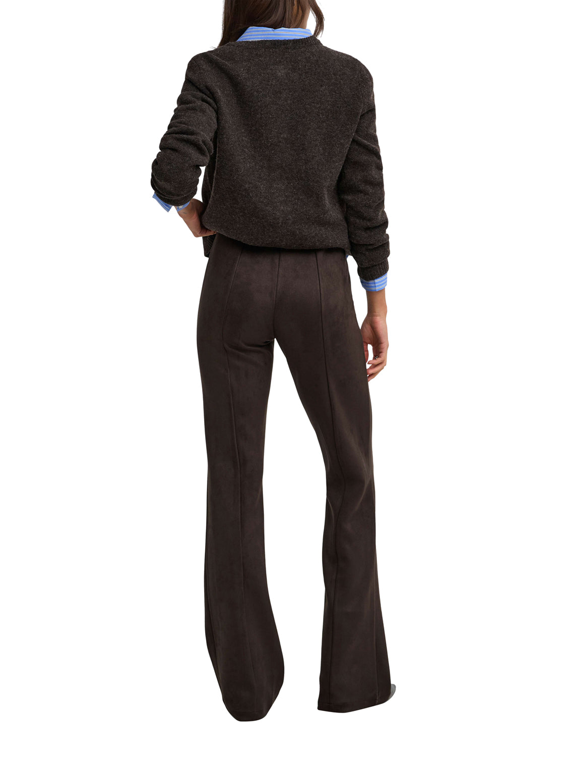 ONLY DROP5 Only Leggings Onlabena Mw Faux Suede Flar - Marrone BROWN