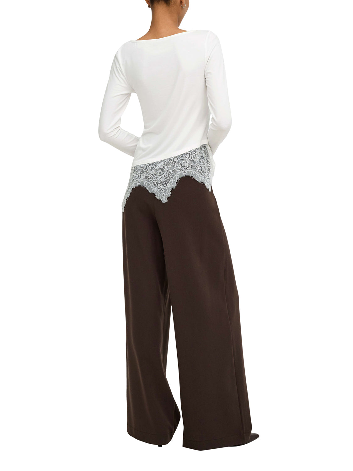 ONLY DROP5 Only Maglia Onllaila Lace Mix Top Jrs Noos - Bianco WHITE