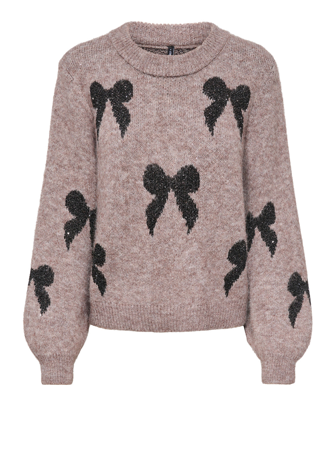 Only Maglione Only Onldoffa Ls O-Neck Glitter Grigio GREY
