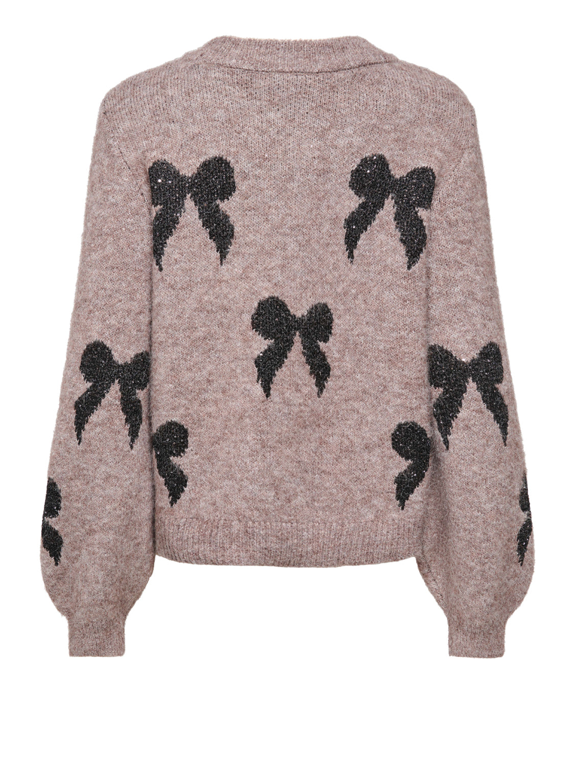 Only Maglione Only Onldoffa Ls O-Neck Glitter Grigio GREY