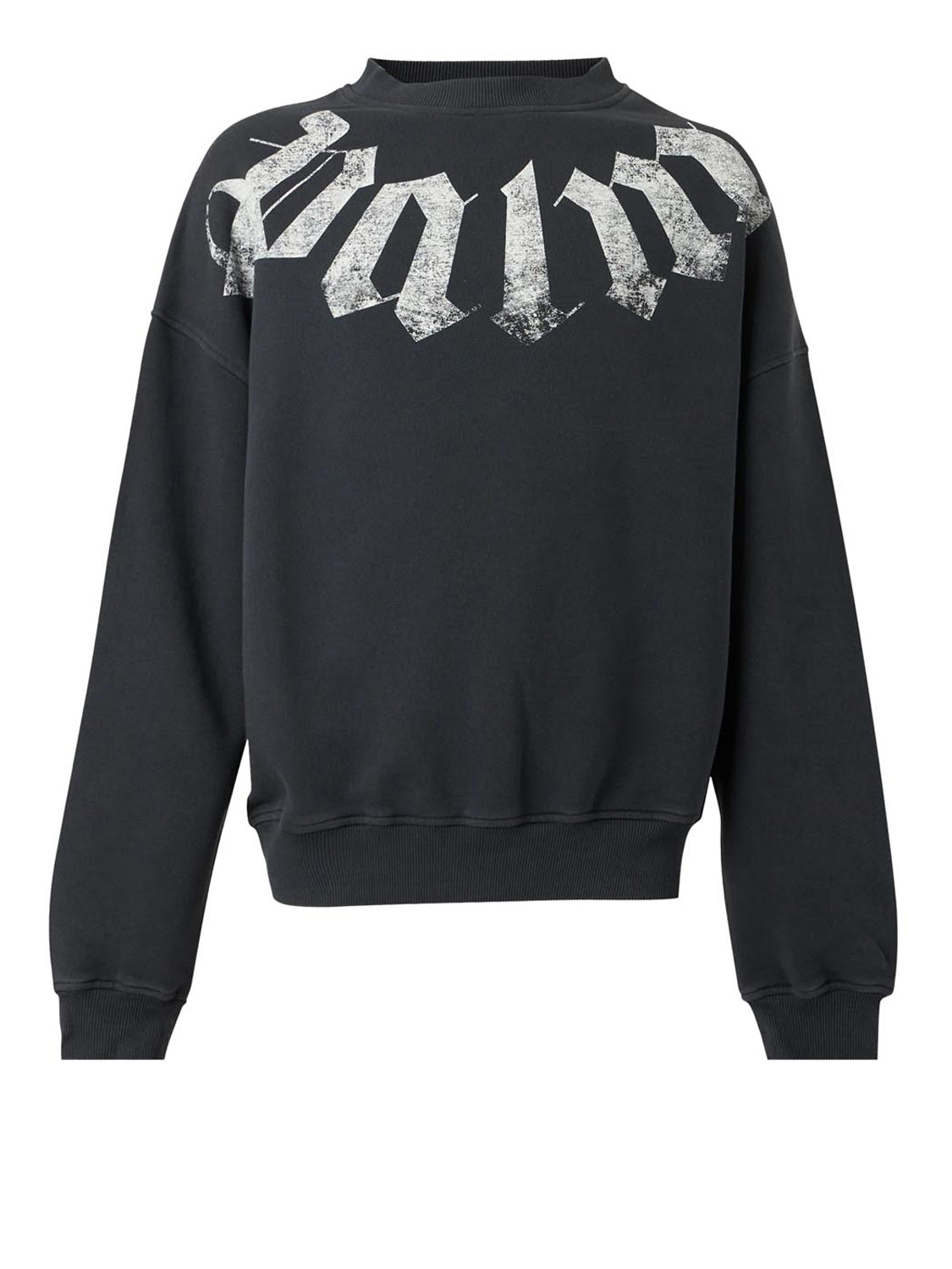 PALM ANGELS Felpa Girocollo Big Neck Logo Loose Crew Palm Angels - Nero/Bianco Black - Off White