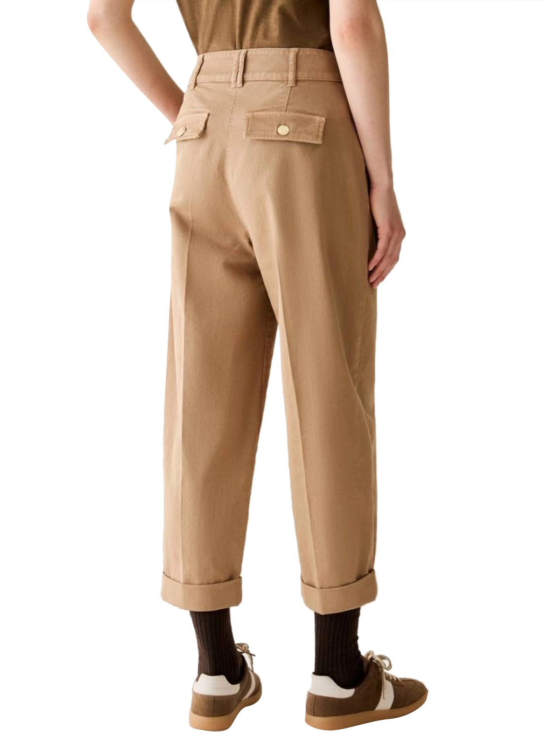 PENNY BLACK BLACK Pantaloni Penny Black Carrot Fit In cotone Cammello Cammello