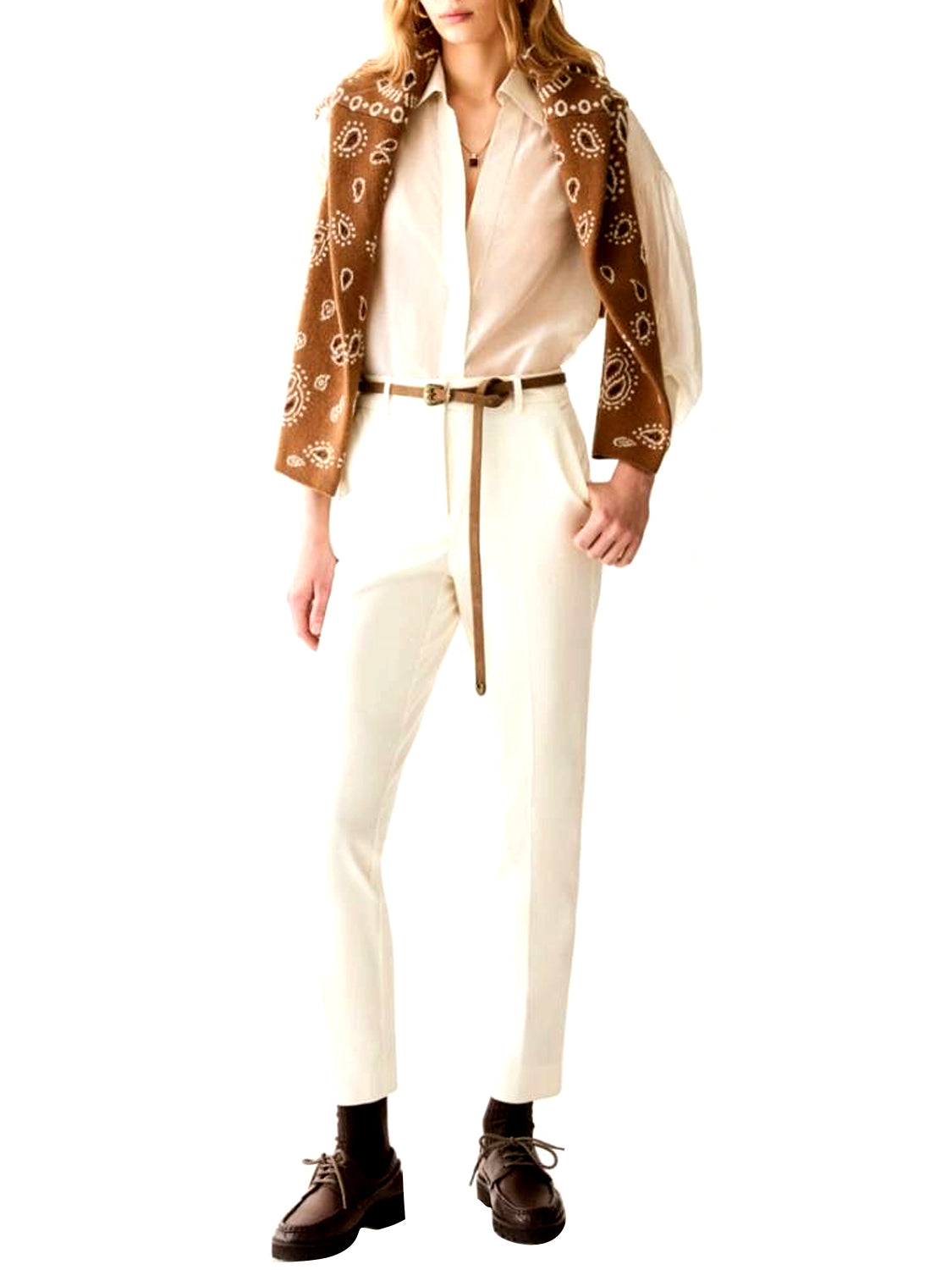 PENNY BLACK BLACK Pantalone Penny Black Slim Fit Bianco Bianco