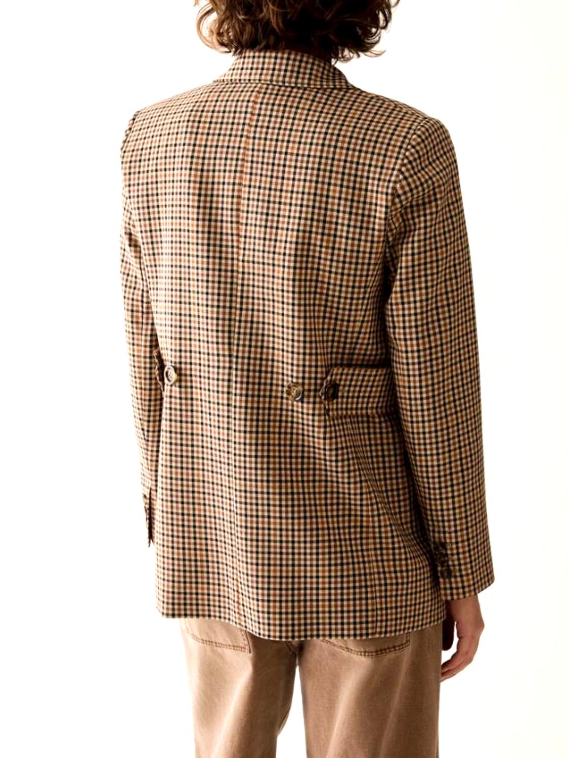 PENNY BLACK BLACK Blazer Penny Black A Disegno Vichy Cammello Cammello