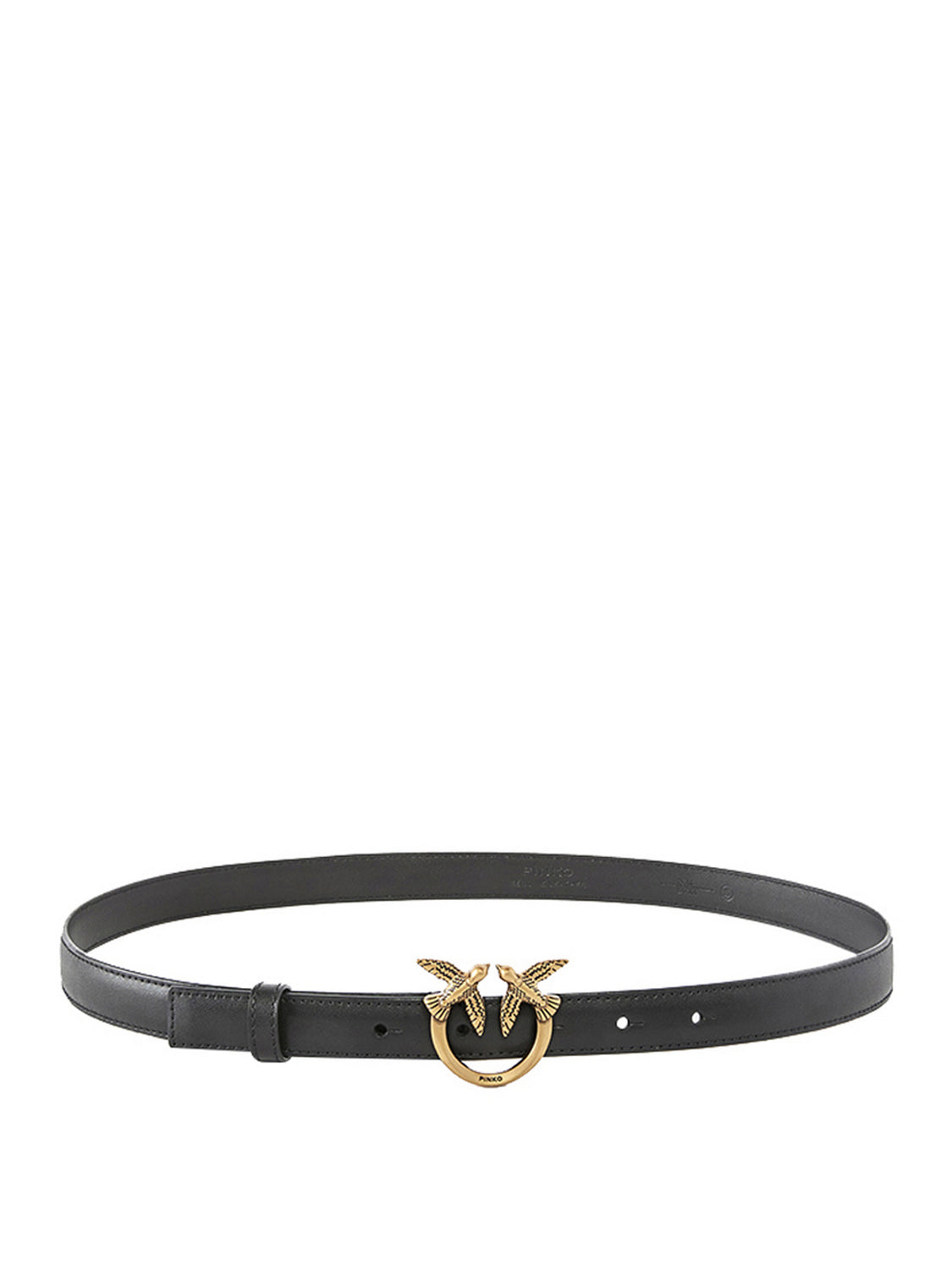 PINKO Cintura Pinko Love Berry H2 Belt Low - Nero/Oro Nero-Antique Gold