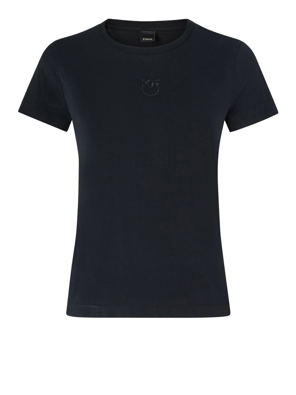 PINKO T-Shirt Bussolotto Pinko Jersey Logo Nero Nero Limousine