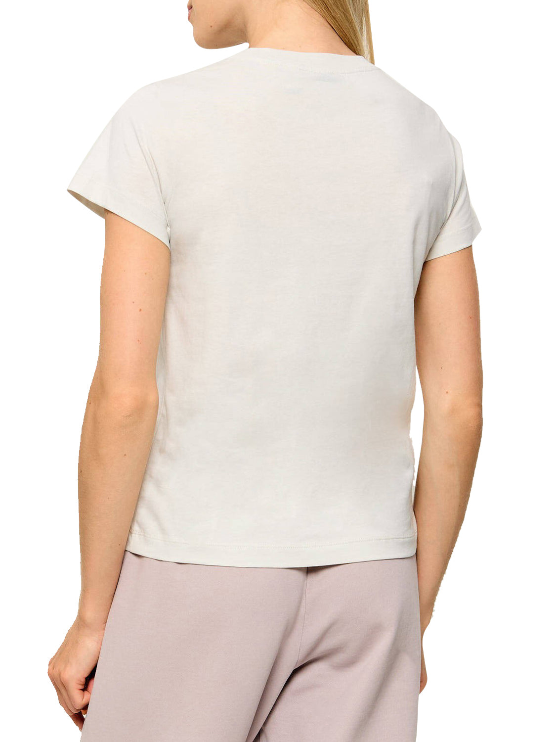 PINKO Pinko T-Shirt Basico Jersey Logo Bianco Grigio Bianco Giglio