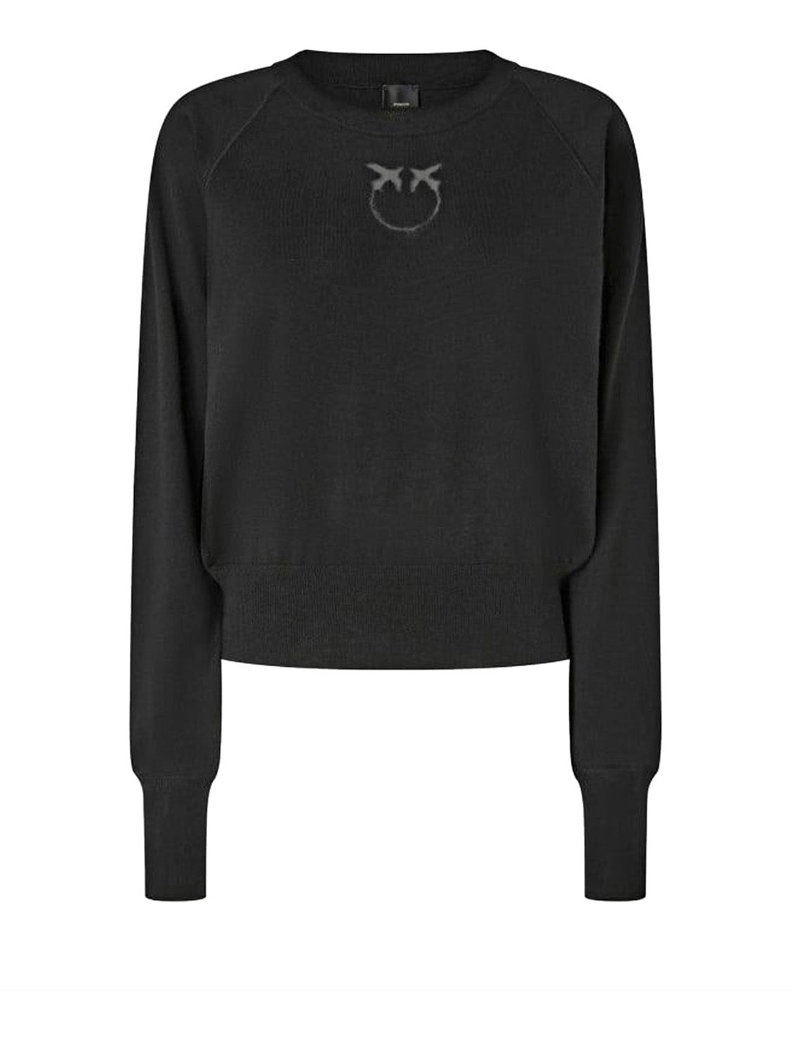 PINKO Pinko Maglia Lanzarote Lana Logo Nero Nero Limousine