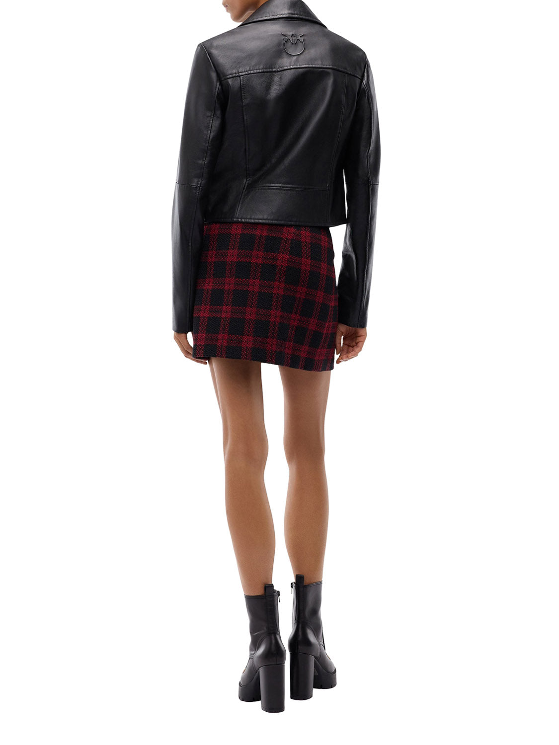 PINKO Giubbino Pinko New Sensibile Chiodo Nappa Nero Nero Limousine
