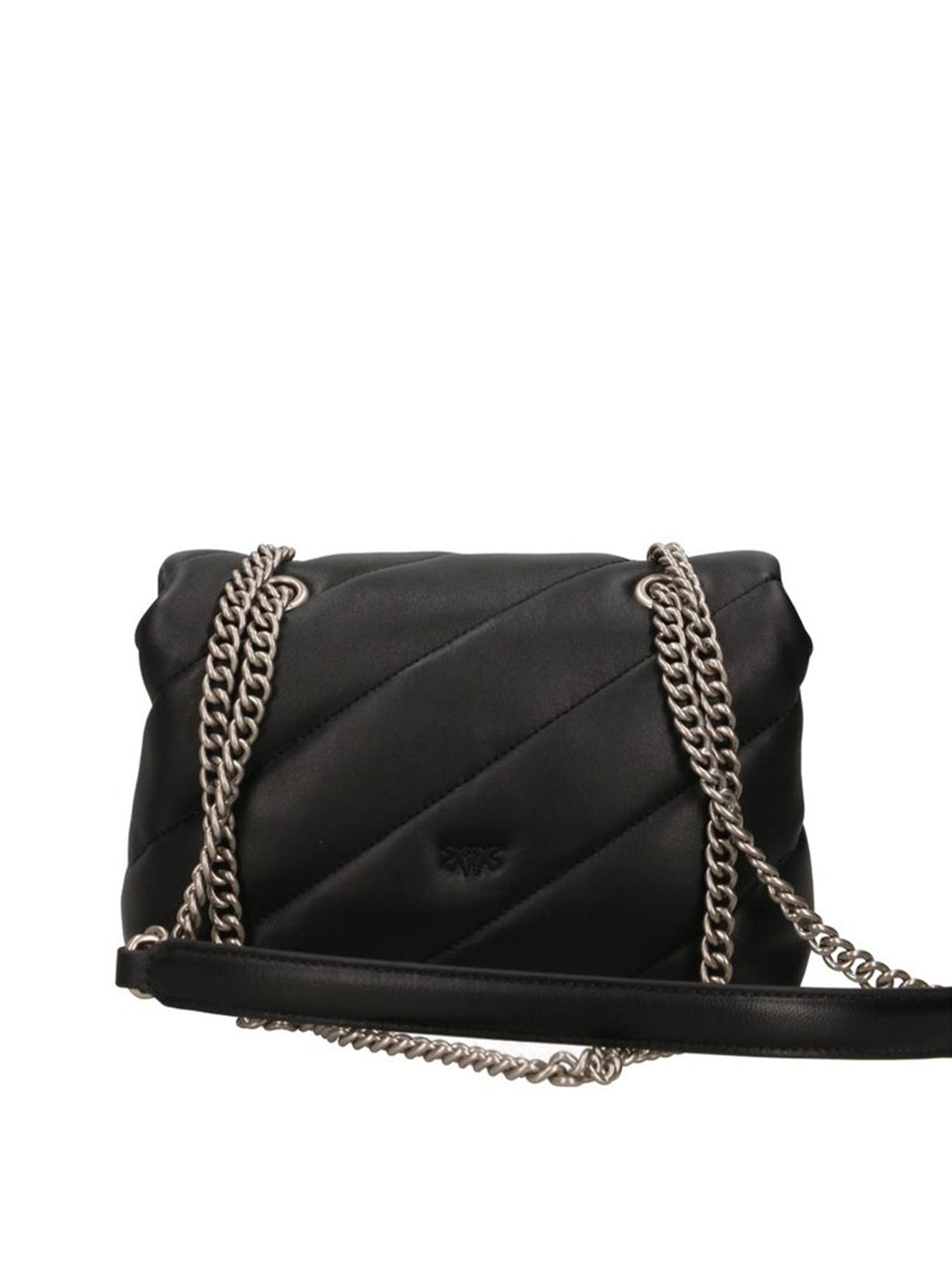 PINKO Borsa A Tracolla Pinko Love Puff Classic Small Nero Nero-Old Silver