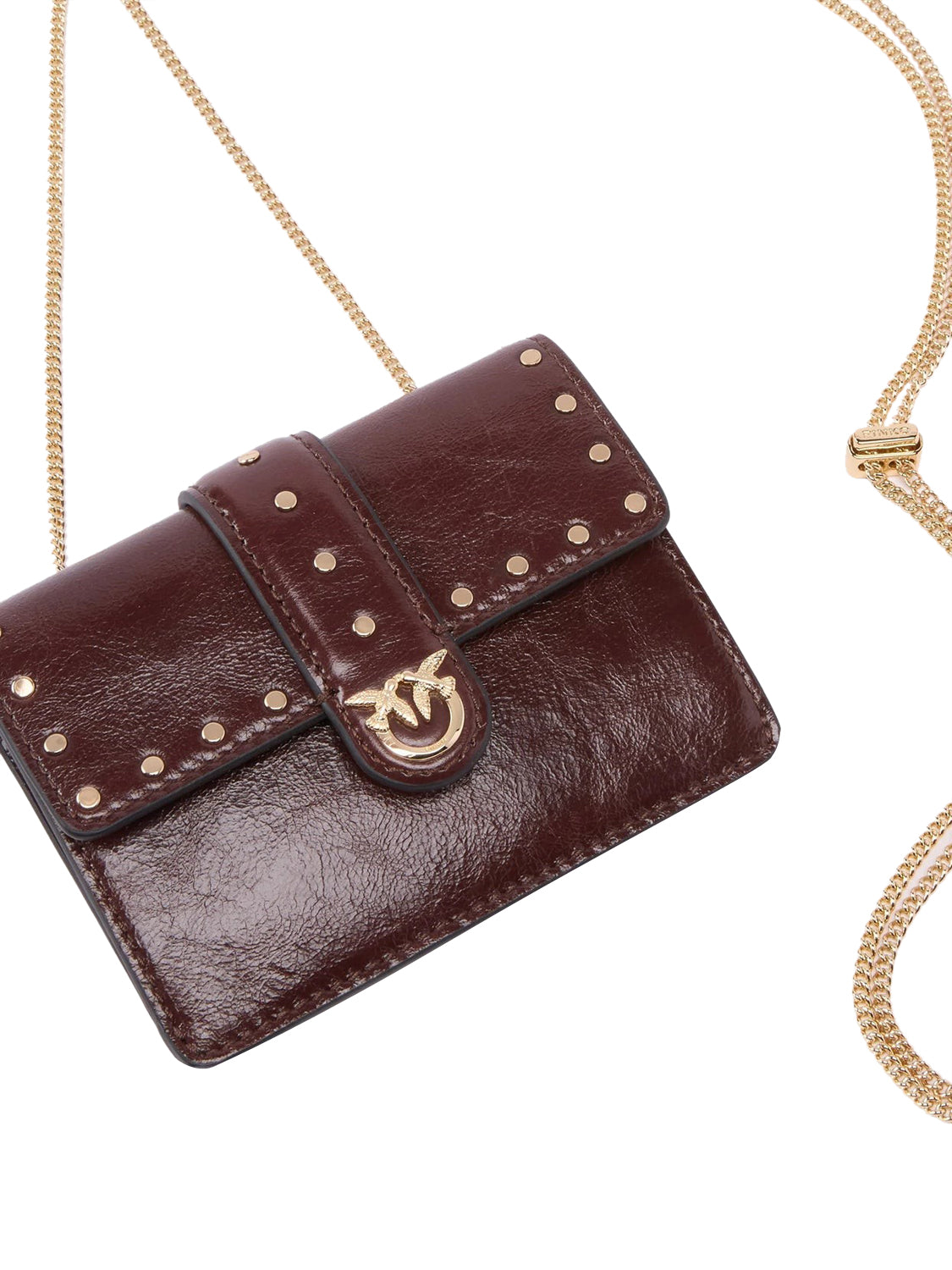 PINKO 2 USCITA Borsa Love Pocket Studs Vit. Polishe Pinko - Borgogna/Oro Burgundy-Gold