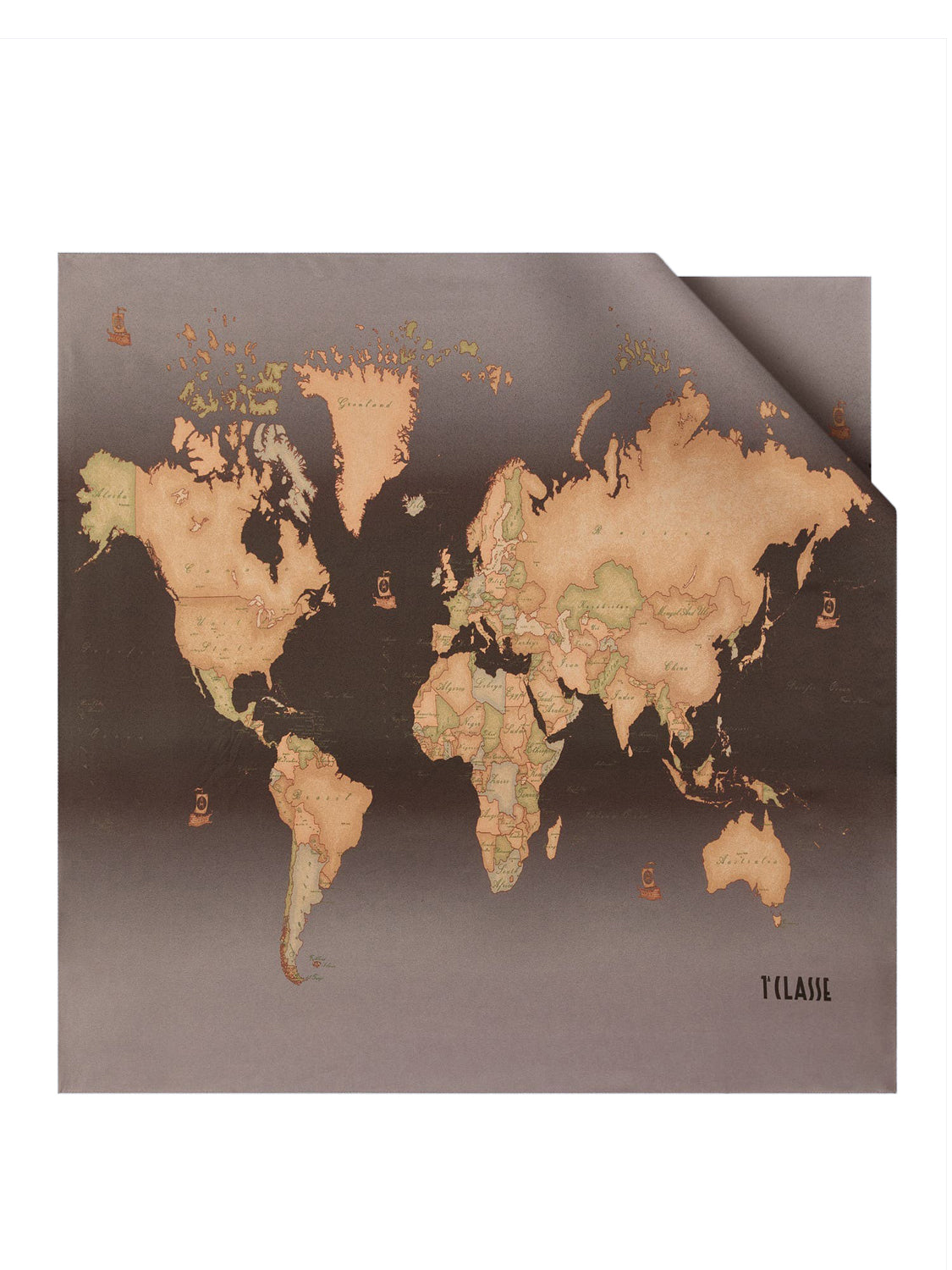 PRIMA CLASSE SETA Prima Classe Foulard Geo Sfumato 73x73 Taupe TAUPE