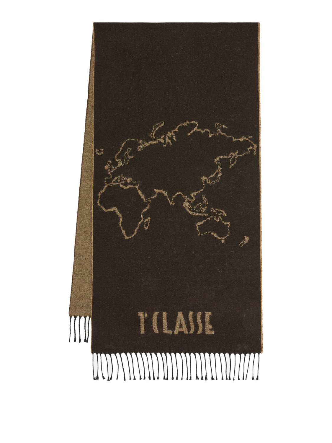 PRIMA CLASSE SETA Prima Classe Sciarpa Geo Filetto in misto lana e cotone 40x170 Testa di Moro Testa di moro