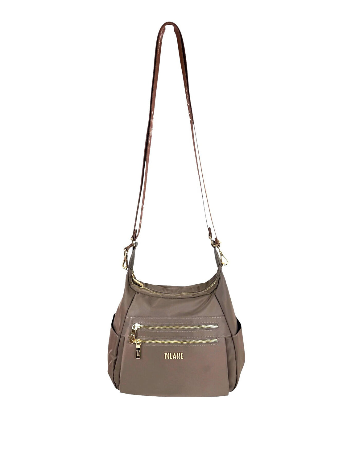 PRIMA CLASSE STAGIONE Prima Classe Borsa a tracolla a tripla portabilità in nylon riciclato Whisper - Roccia Roccia