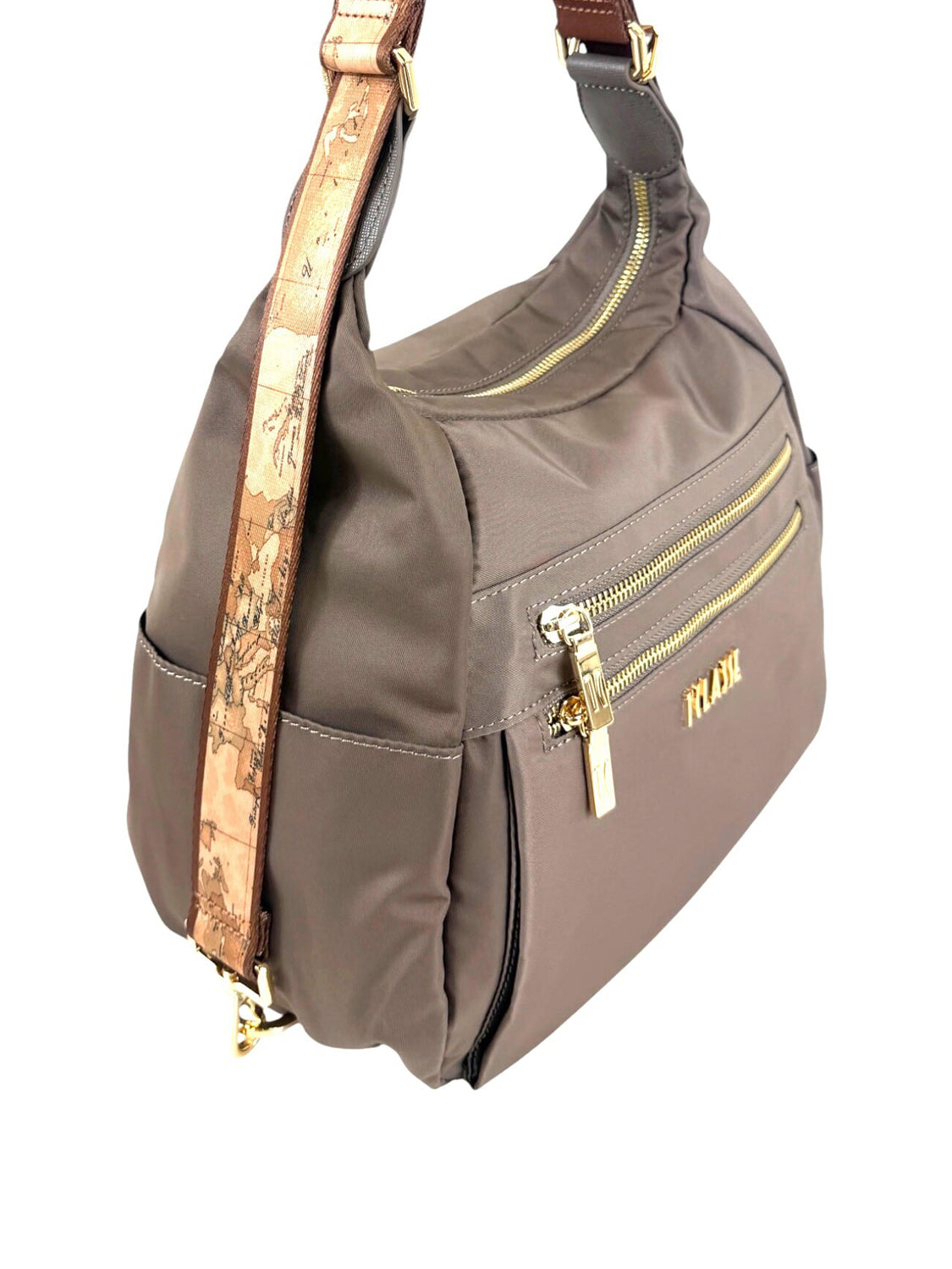 PRIMA CLASSE STAGIONE Prima Classe Borsa a tracolla a tripla portabilità in nylon riciclato Whisper - Roccia Roccia