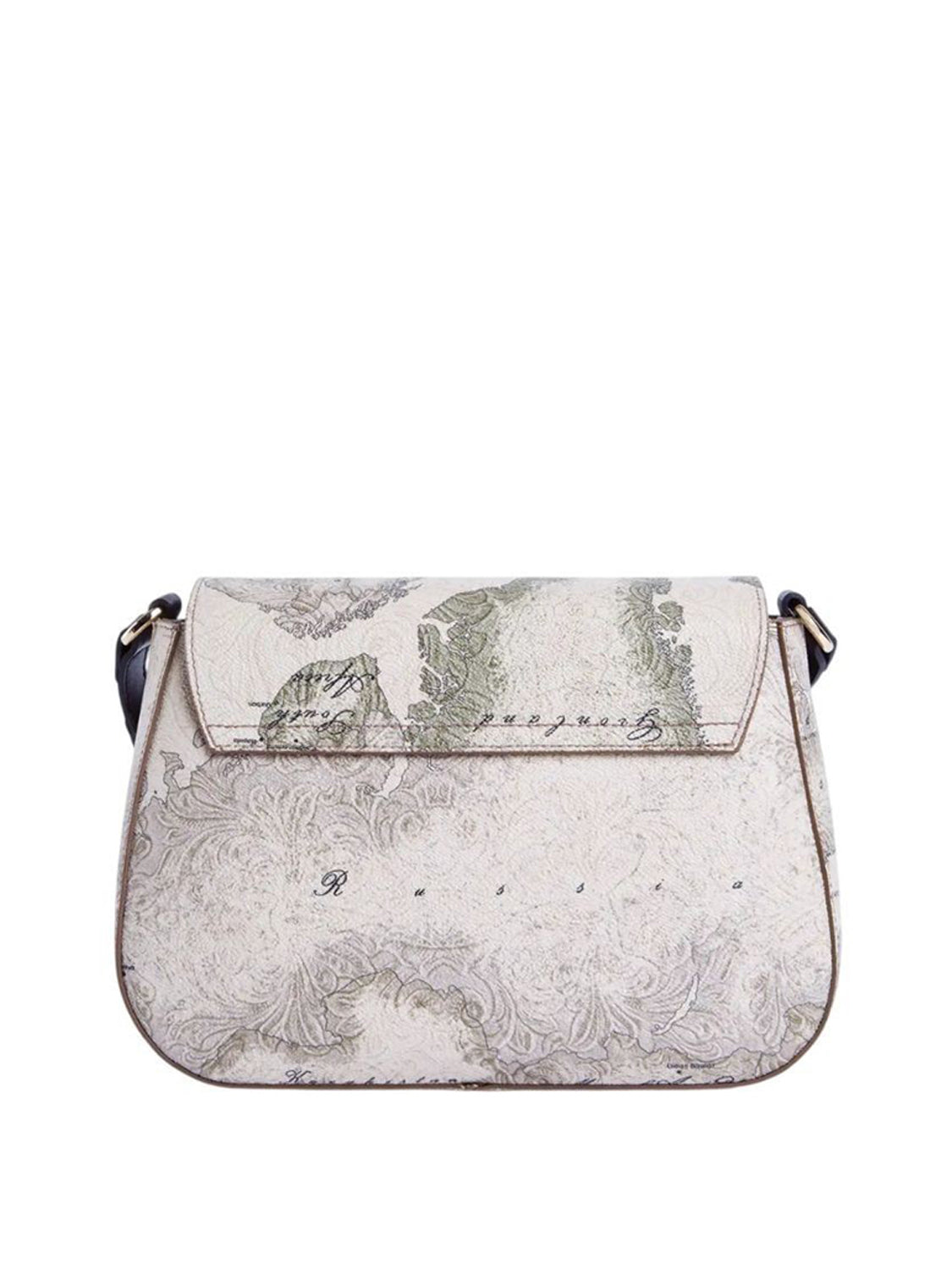 PRIMA CLASSE STAGIONE Prima Classe Borsa a tracolla con patta in tessuto goffrato Country Geo - Tortora Tortora