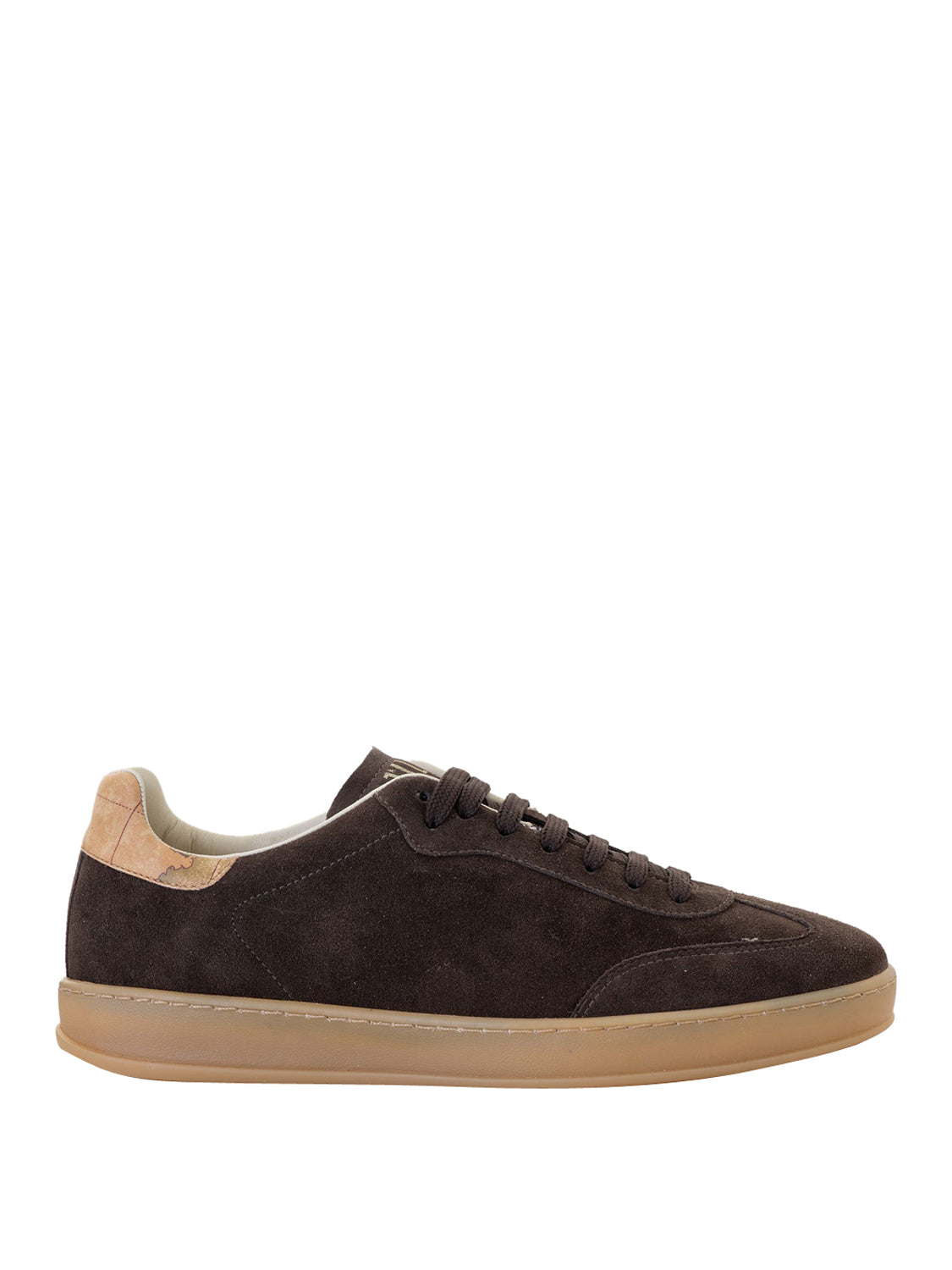 PRIMA CLASSE Sneakers 1° Classe in pelle scamosciata con linguetta logata Testa di Moro Testa di moro