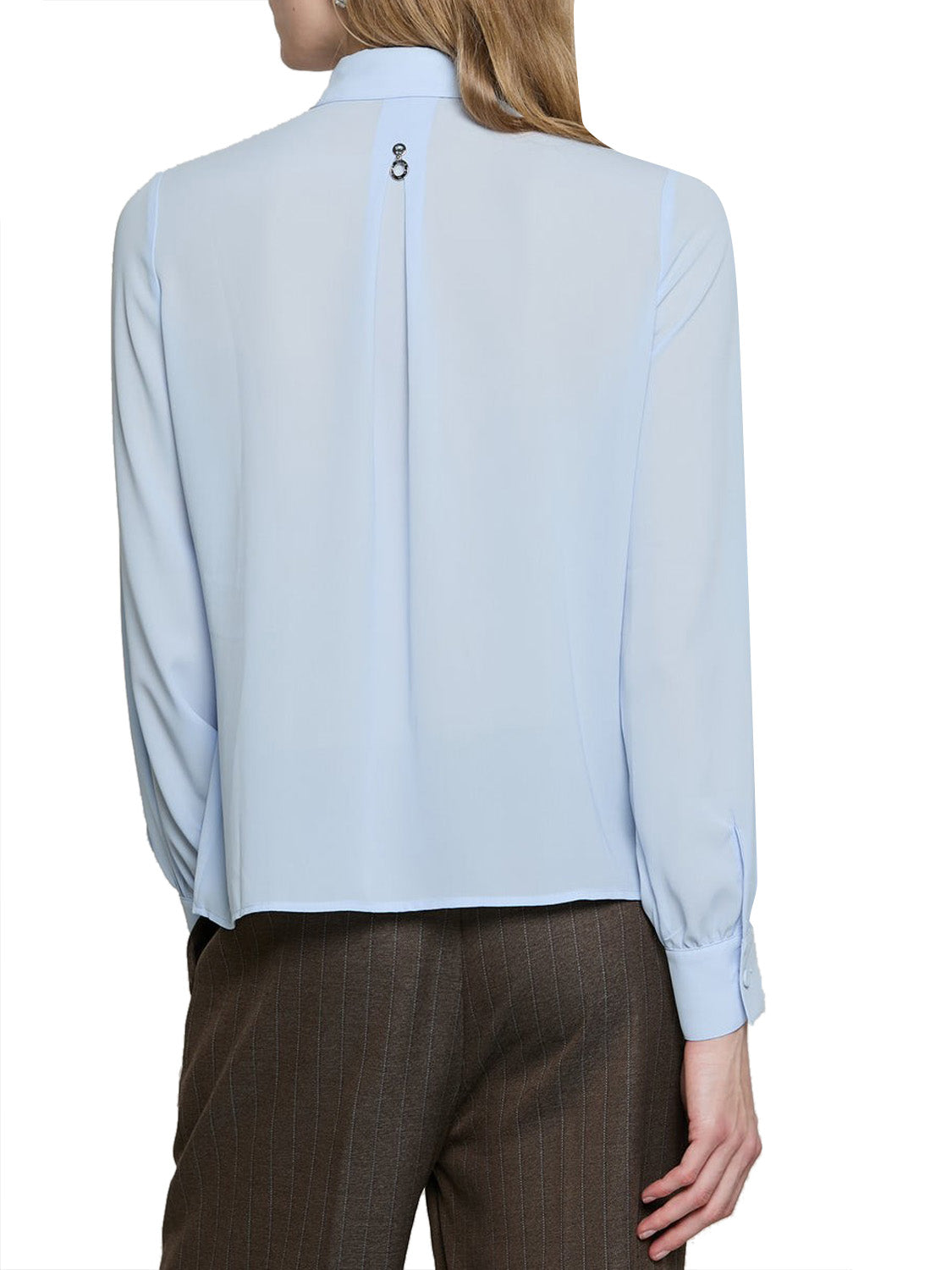 RELISH Camicia Barela Manica Lunga Con Plissé Blue Kentucky Blue