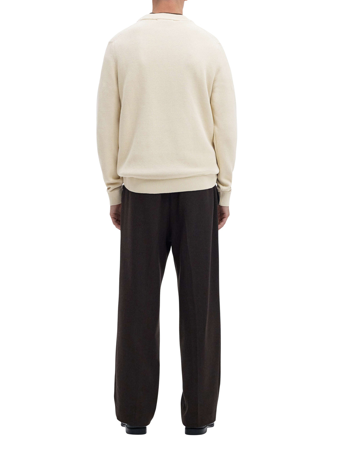 SELECTED Maglione Selected Slmdane Ls Knit Structure Crew Neck Noos GREY