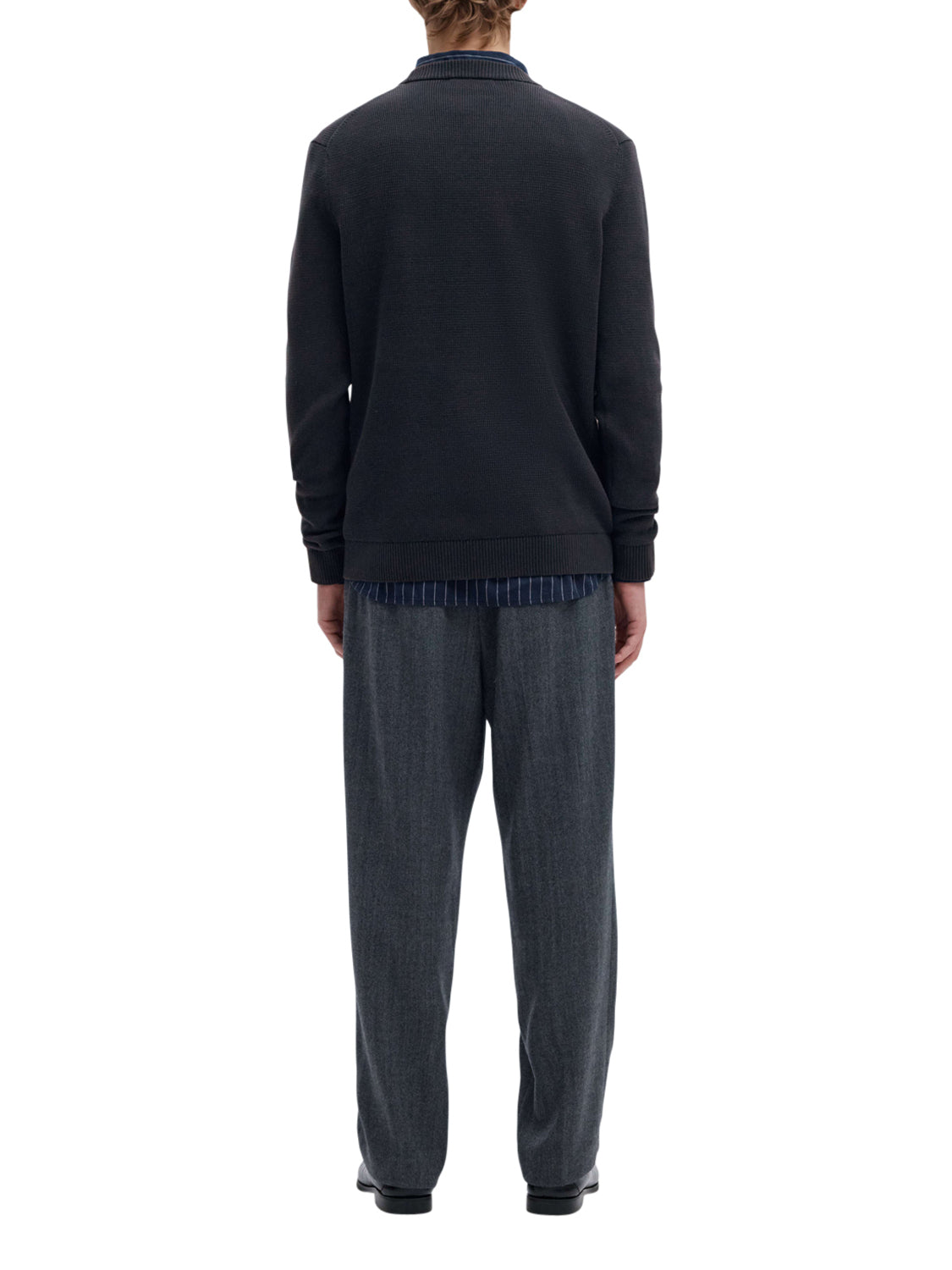 SELECTED Maglione Selected Slmdane Ls Knit Structure Crew Neck Noos Blu BLUE