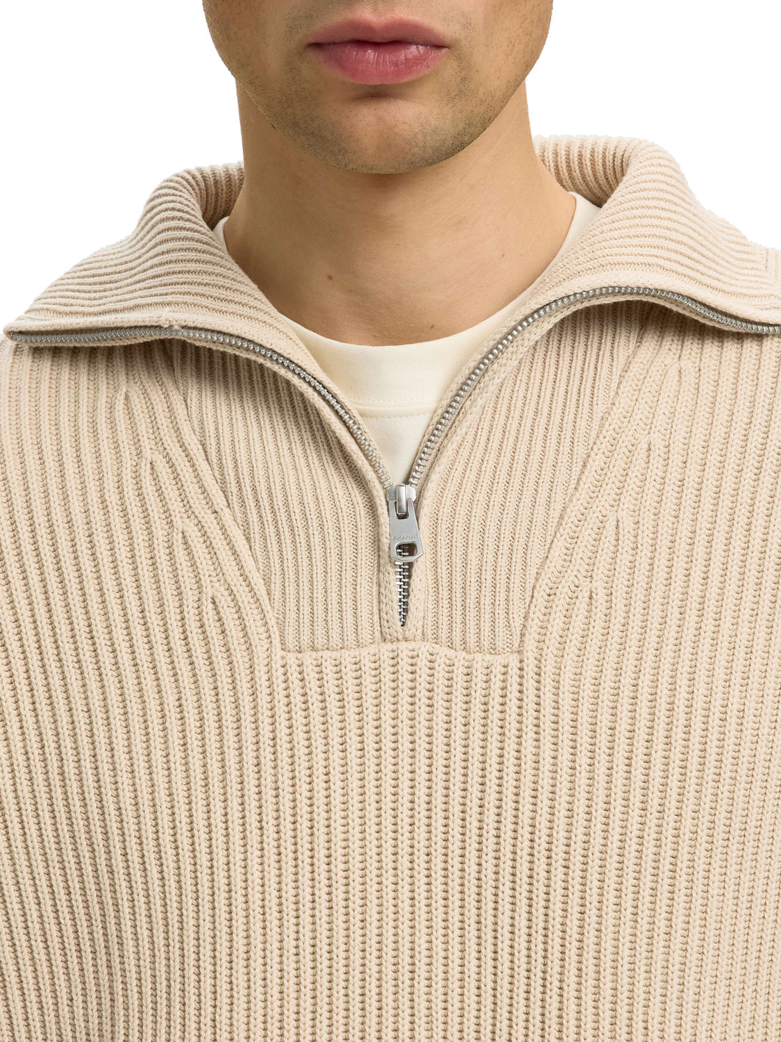 SELECTED Maglione Slmdry Ls Knit - Grigio GREY