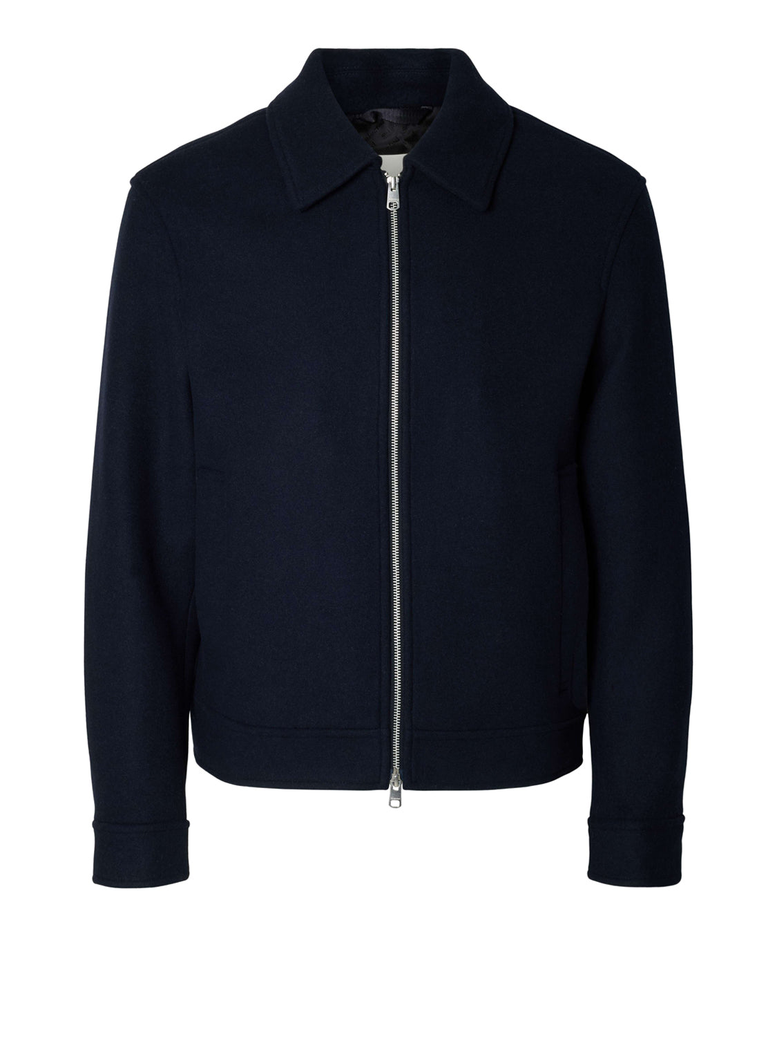 SELECTED Giubbotto Selected Miscela Di Lana Navy BLUE