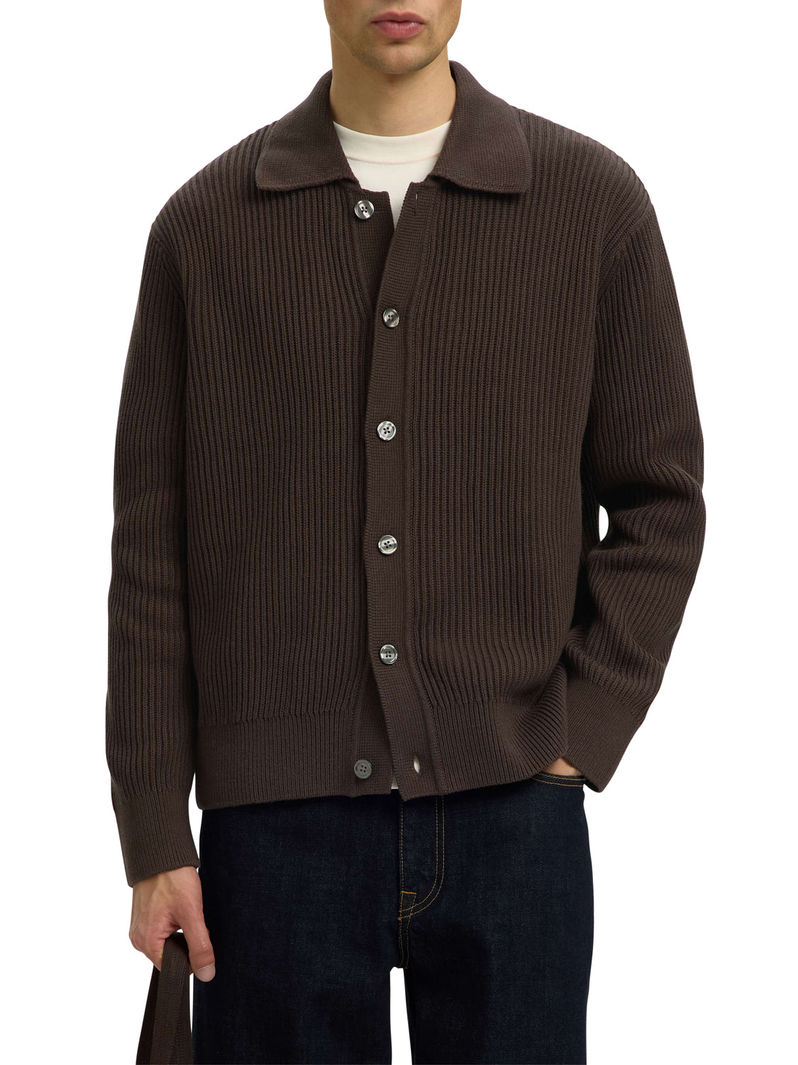 SELECTED Cardigan Slmdry Selected Marrone BROWN