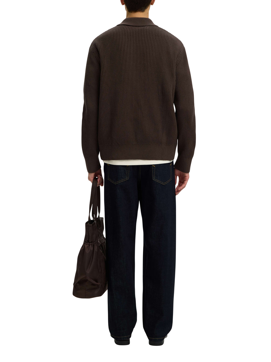 SELECTED Cardigan Slmdry Selected Marrone BROWN