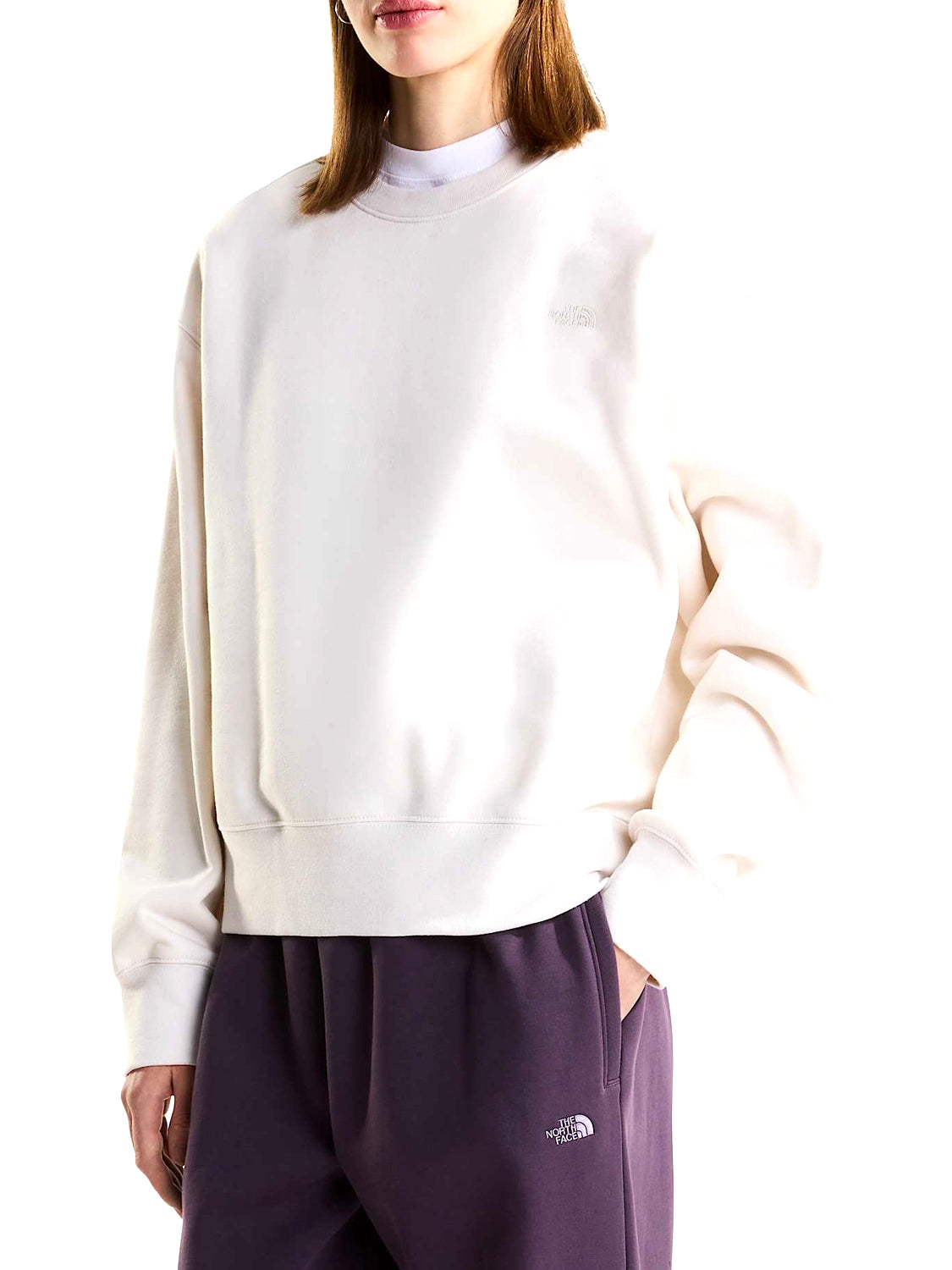 THE NORTH FACE Felpa The North Face oversize TNF Essential Simple Dome Boxy Bianco Bianco