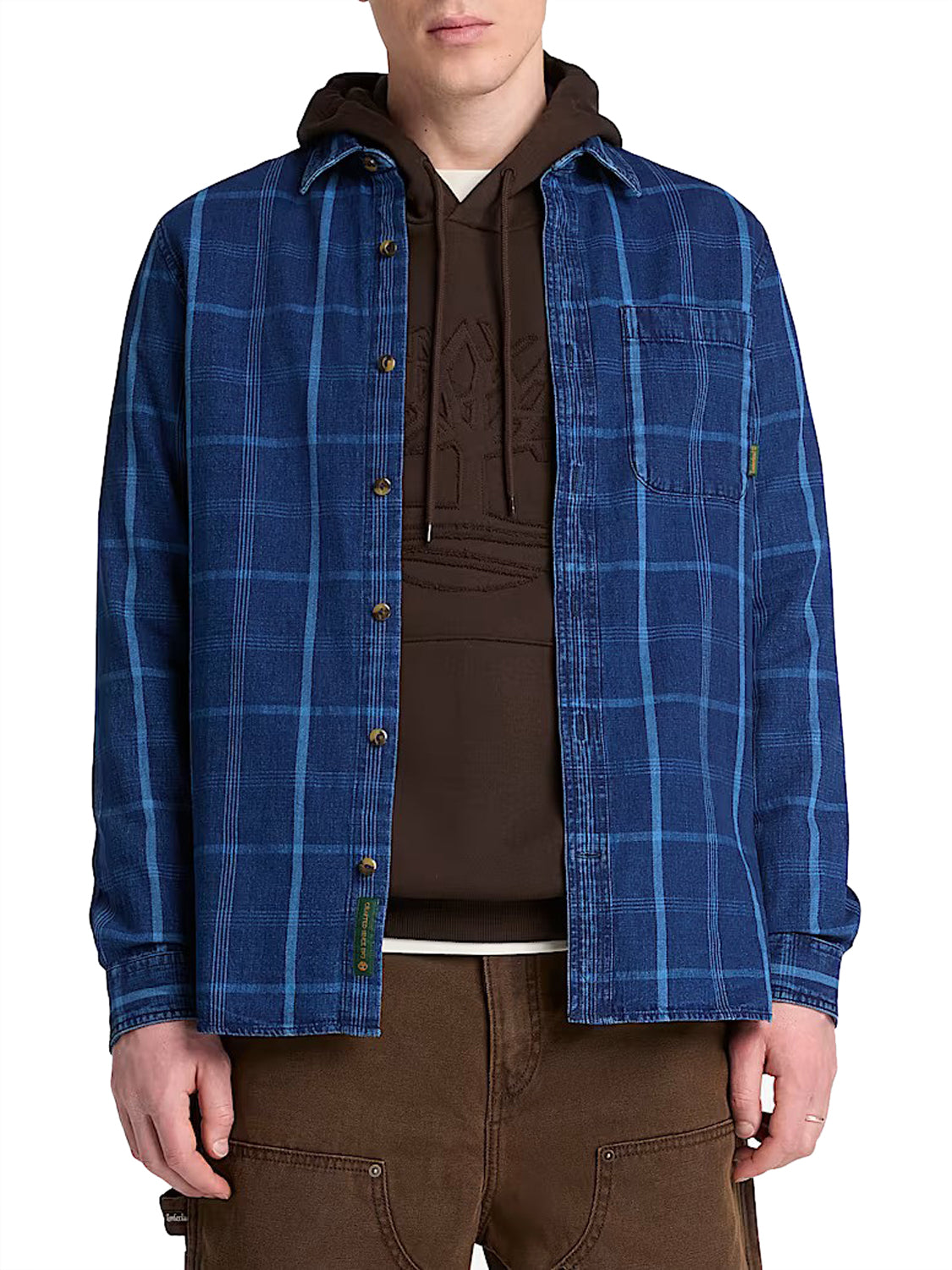 TIMBERLAND Camicia Casual Timberland Indigo Check - Blu Medium blue