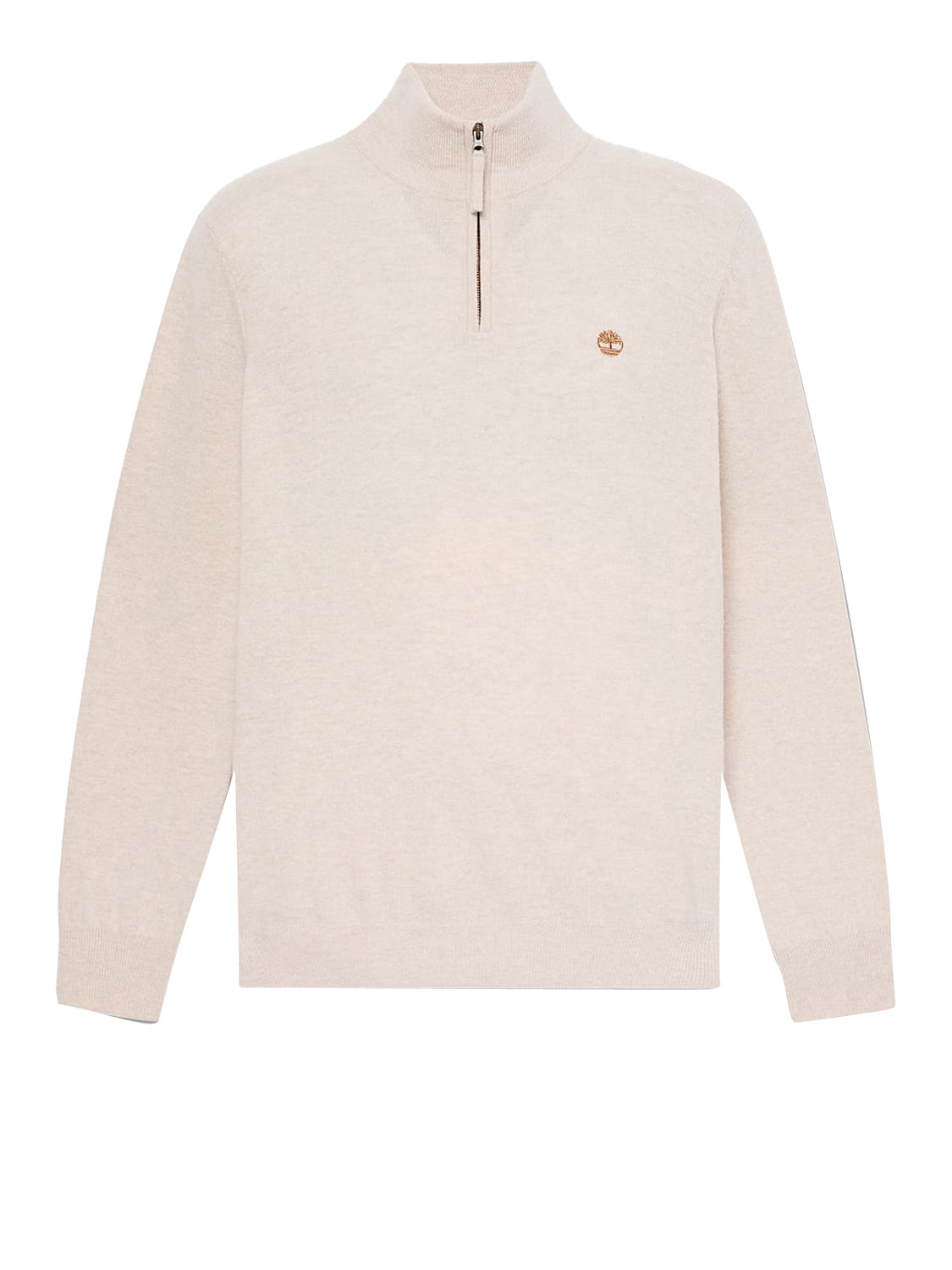 TIMBERLAND Maglione Timberland con Zip a un Quarto in Lana Merino Cohas Brook Beige Light Beige