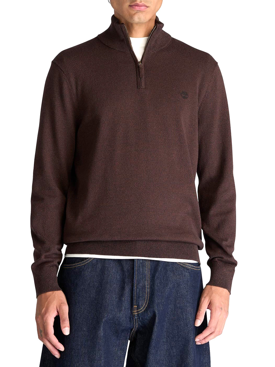 TIMBERLAND Maglione Williams River Quarter Zip Timberland - Marrone Scuro Dark Brown