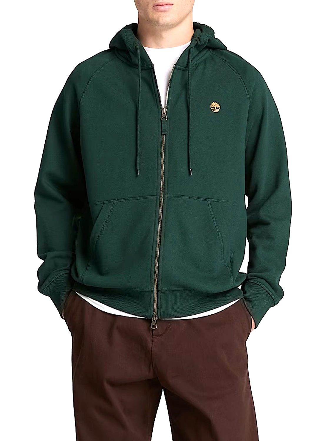 TIMBERLAND Felpa Lb Full Zip Timberland - Verde Scuro Dark green