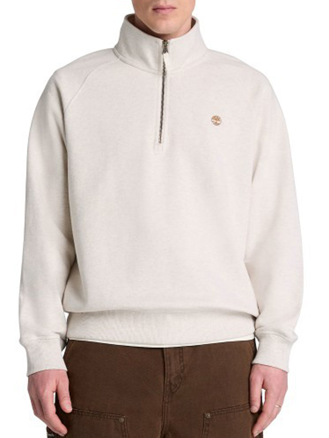 TIMBERLAND Felpa Tree Embroidered Logo 1/4 Zip Lb Timberland - Beige Light Beige
